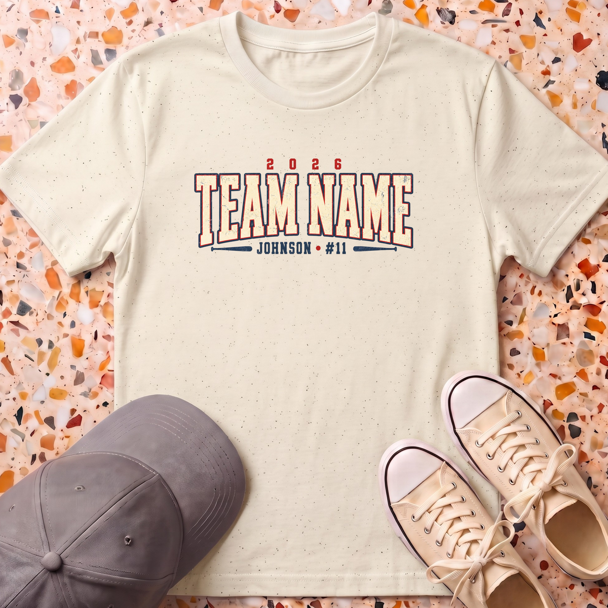 Custom Team Player Number T-Shirt
