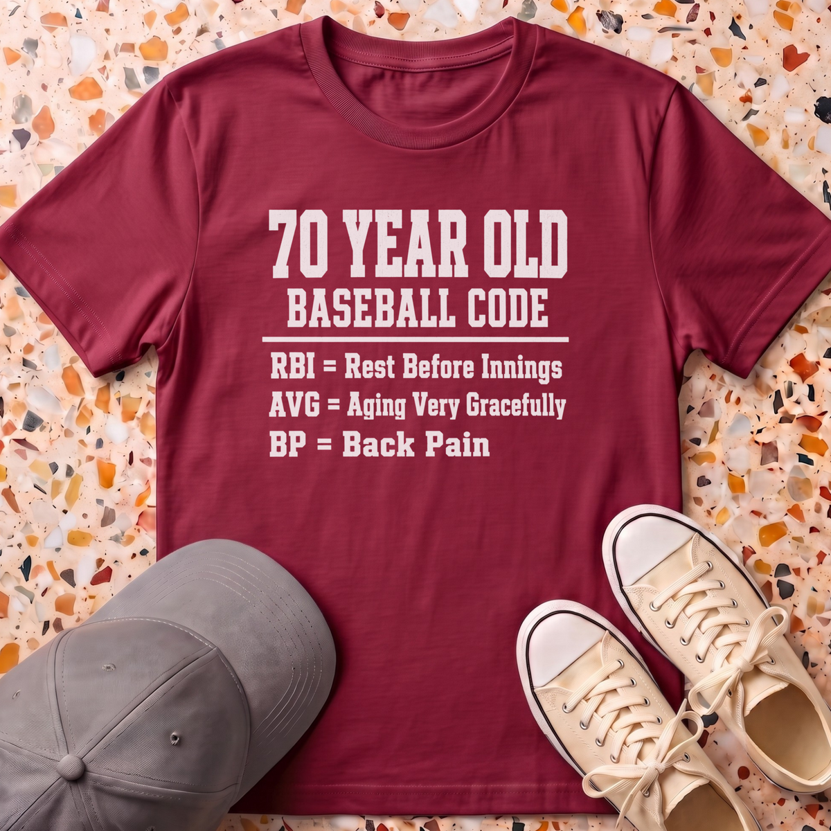 70 Year Old Baseball Code T-Shirt