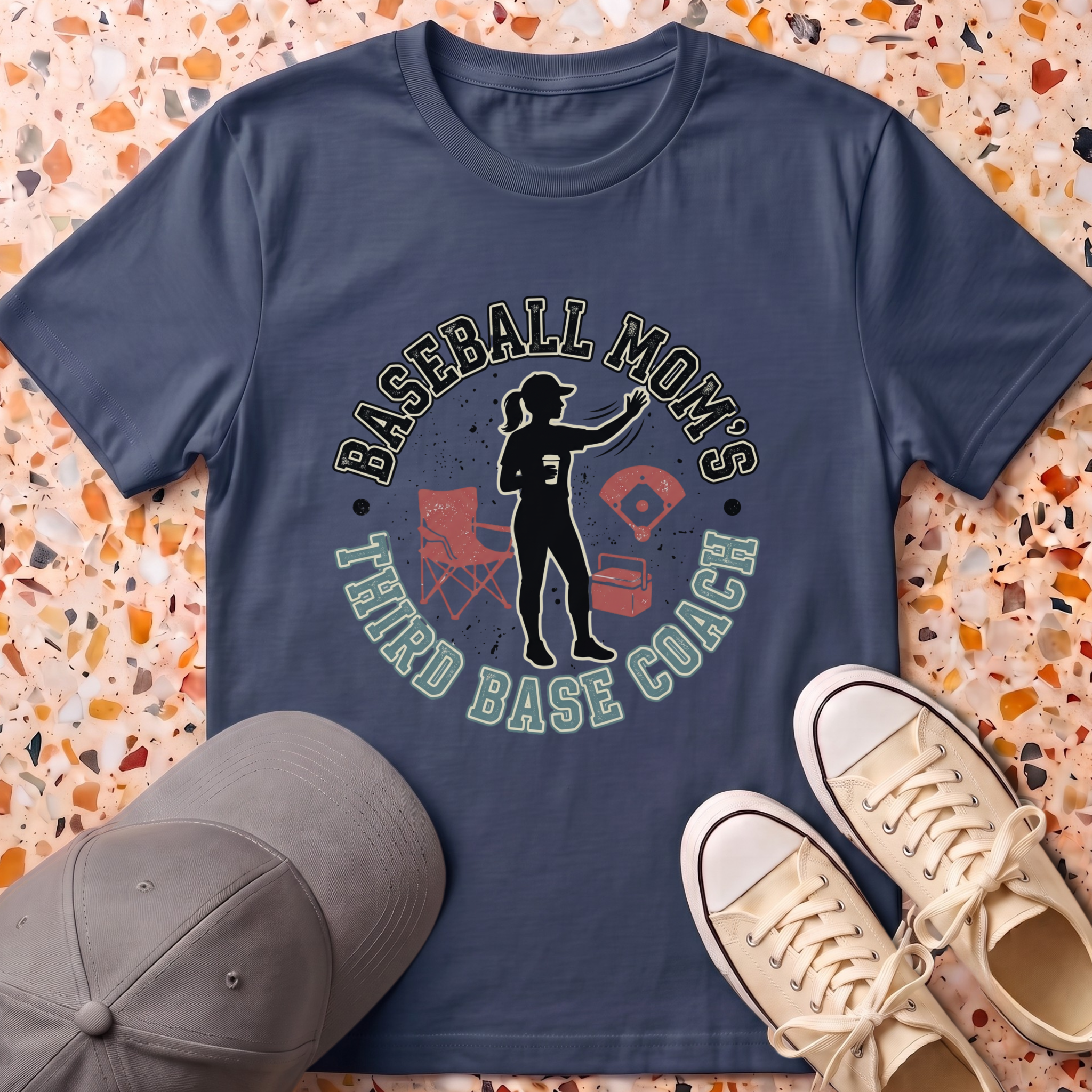 Mom's Third Base Coach T-Shirt