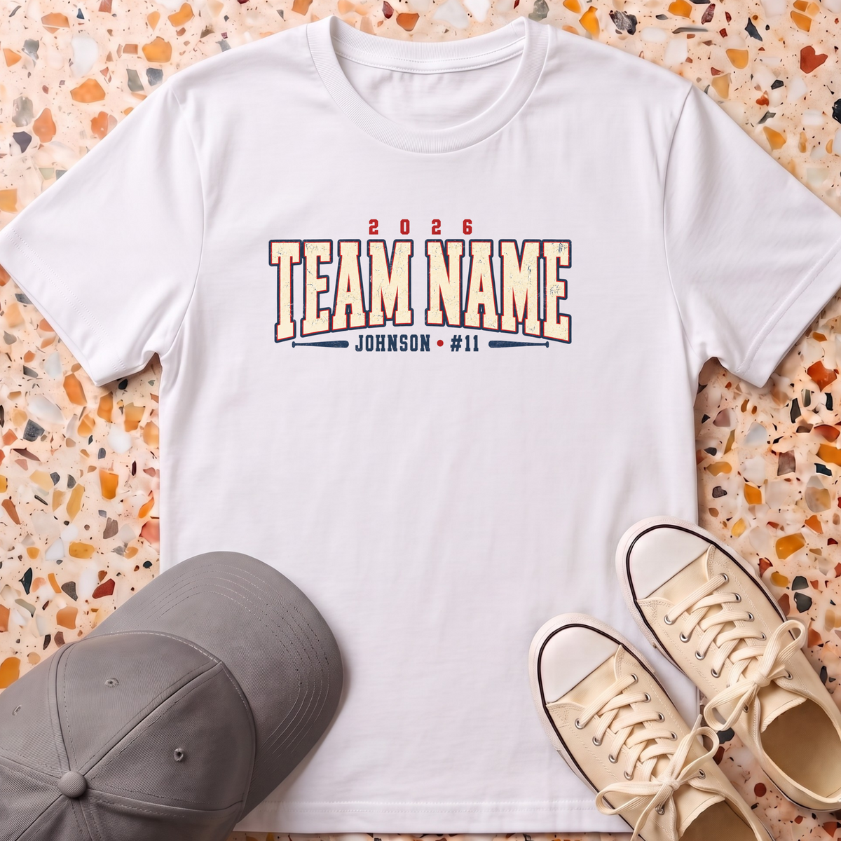 Custom Team Player Number T-Shirt