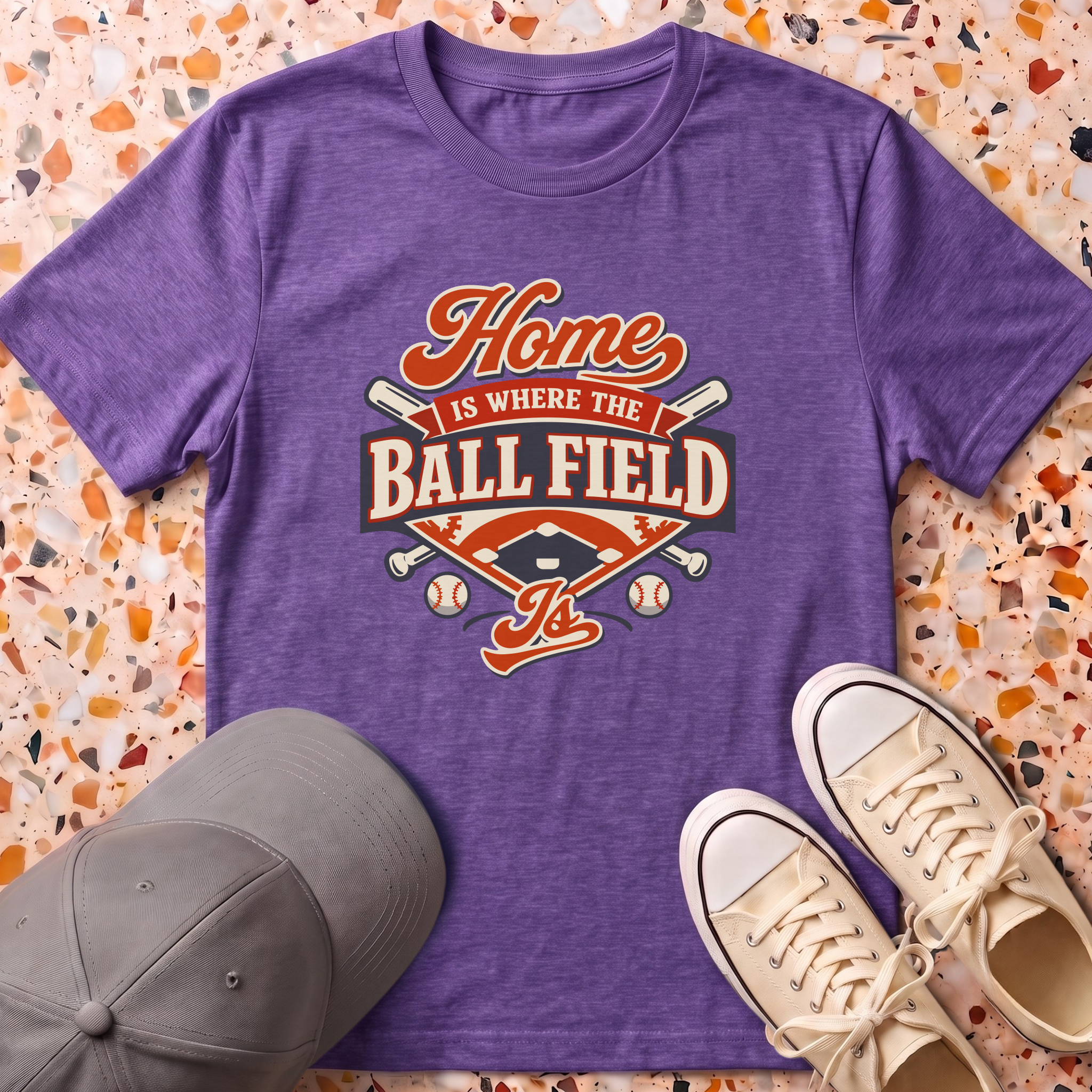Home Is Where The Ball field Is T-Shirt