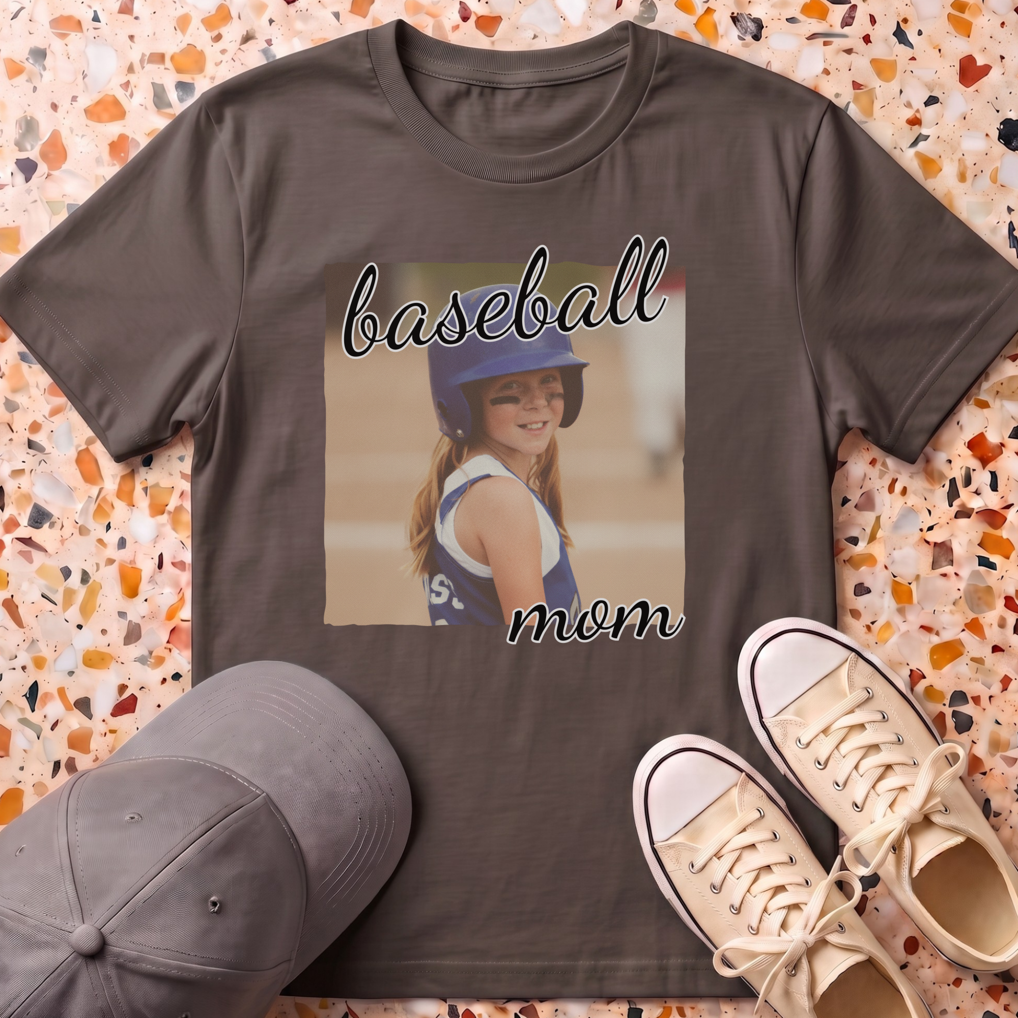 Custom Photo Mom Retro T-Shirt