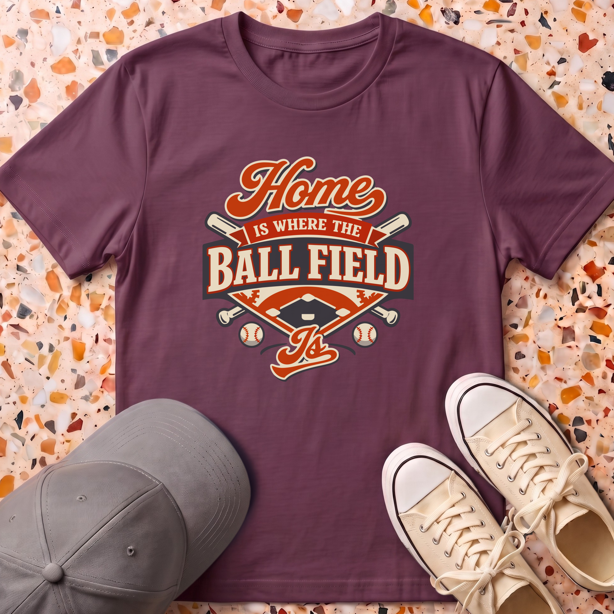 Home Is Where The Ball field Is T-Shirt