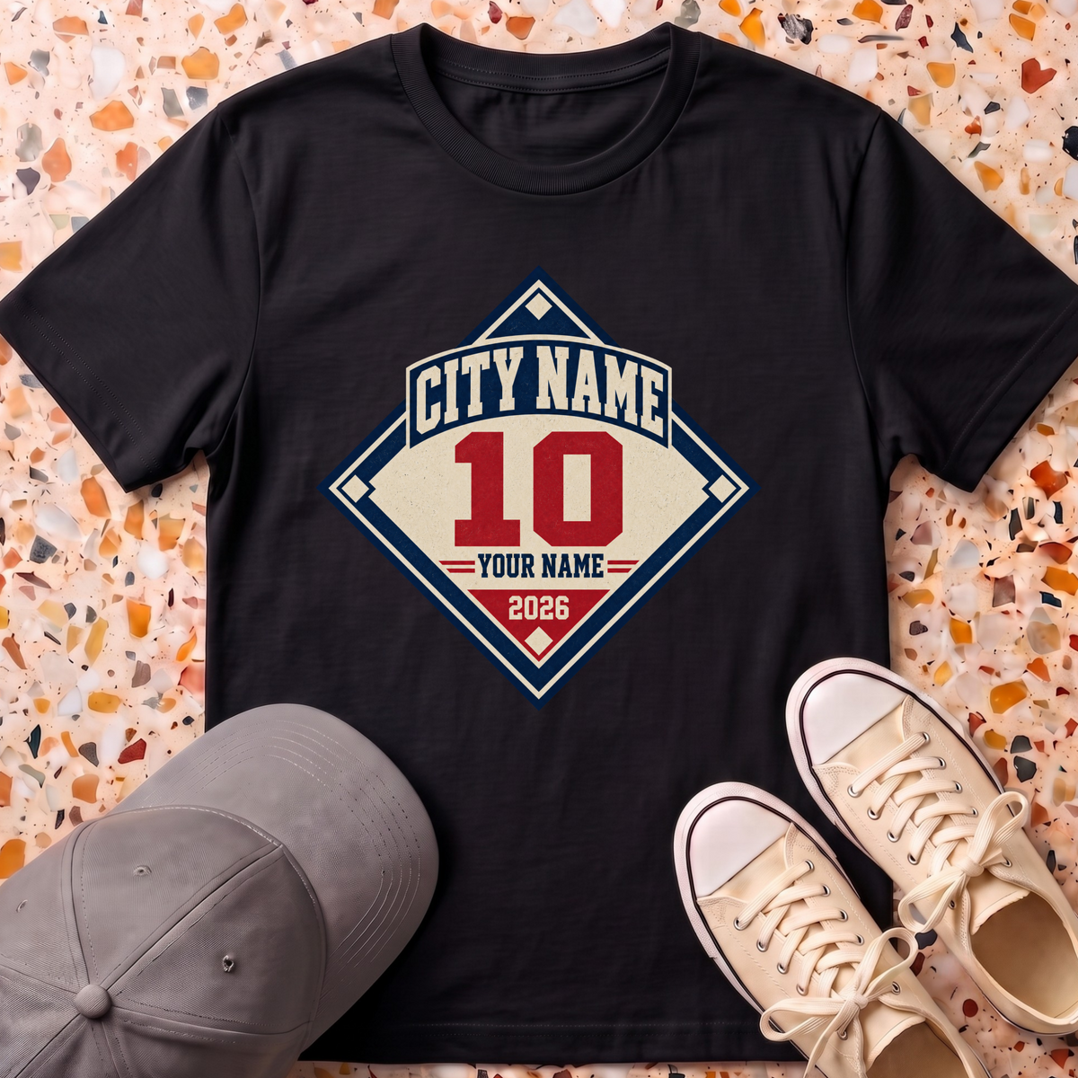 Custom Baseball Diamond T-Shirt