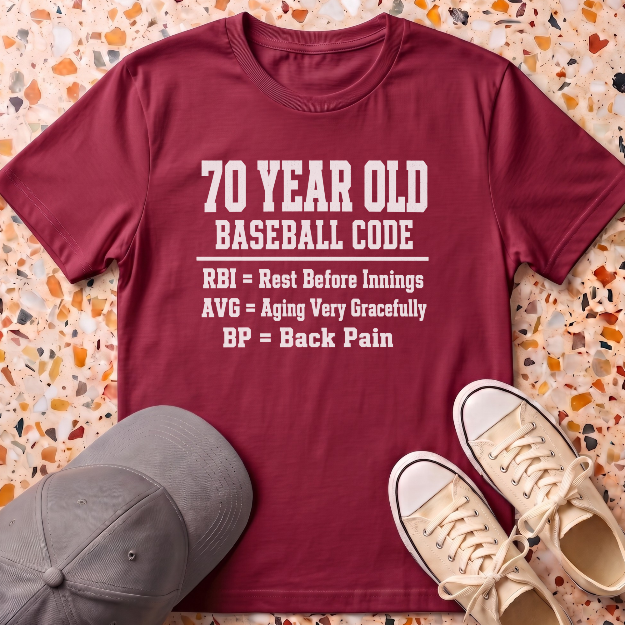 70 Year Old Baseball Code T-Shirt