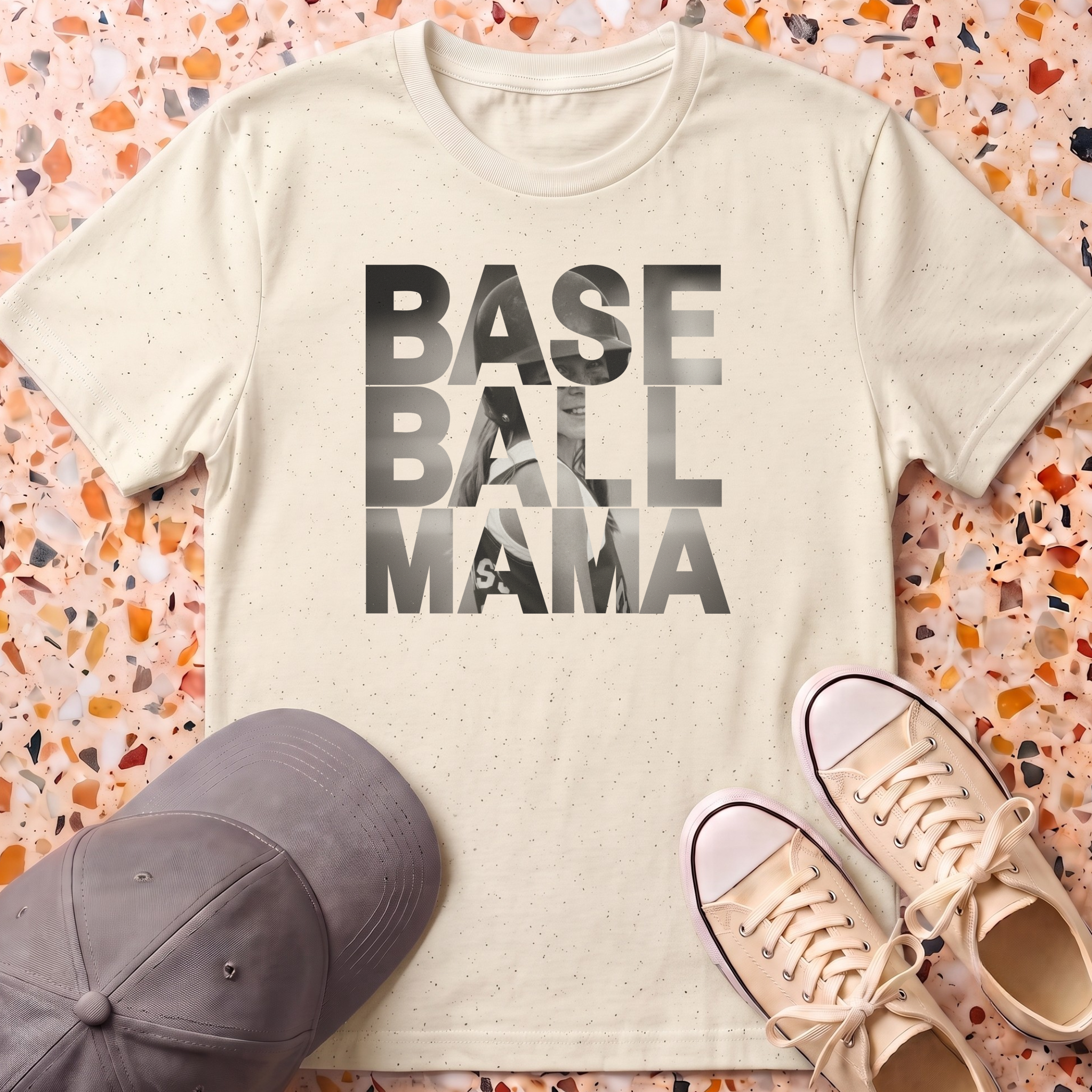 Custom Photo MAMA  Mono T-Shirt