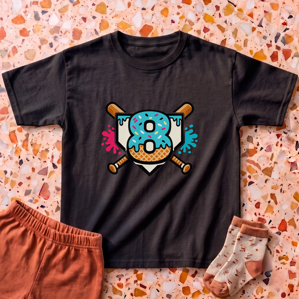 8 Year Old Ice Cream Drip T-Shirt