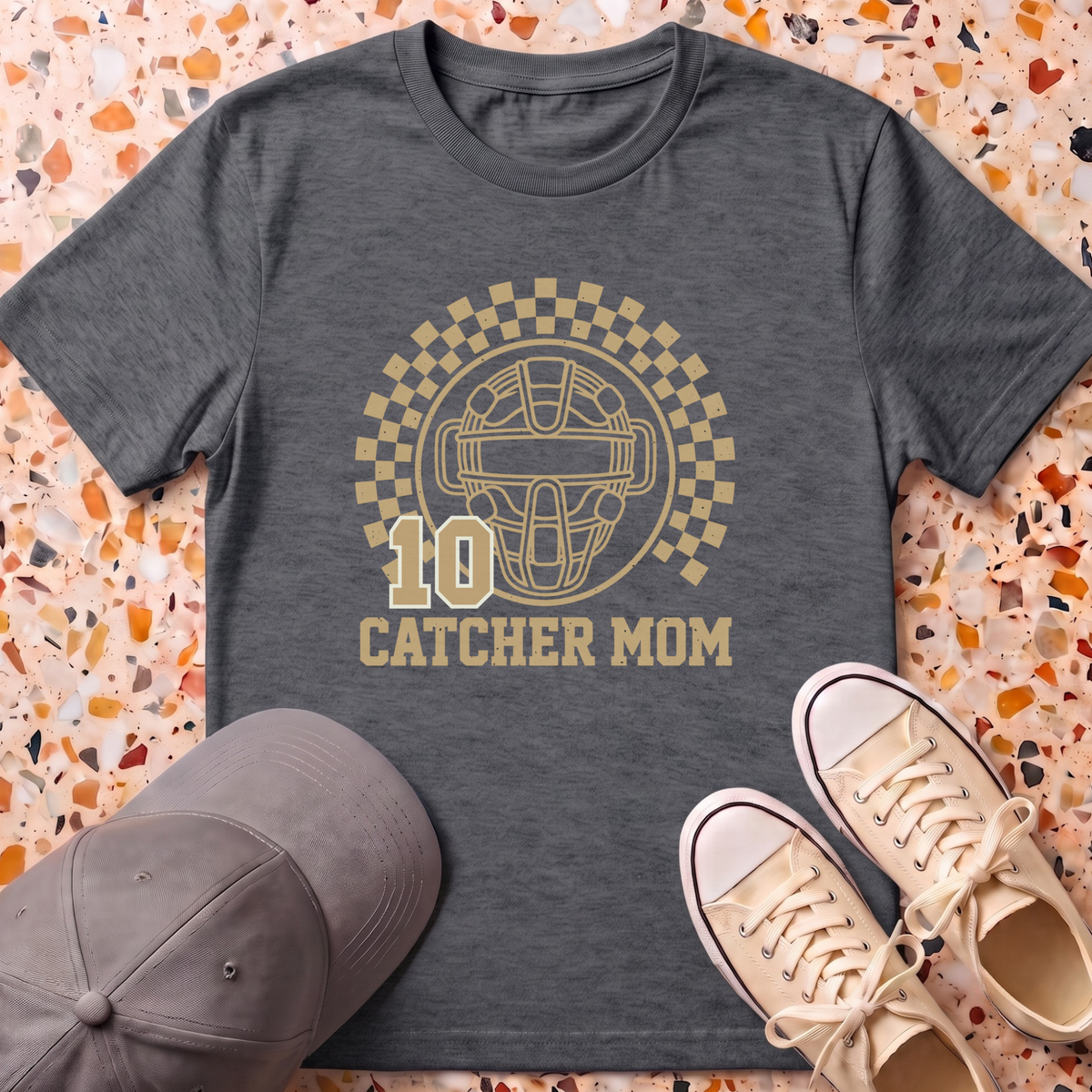 Custom Catcher Mom T-Shirt