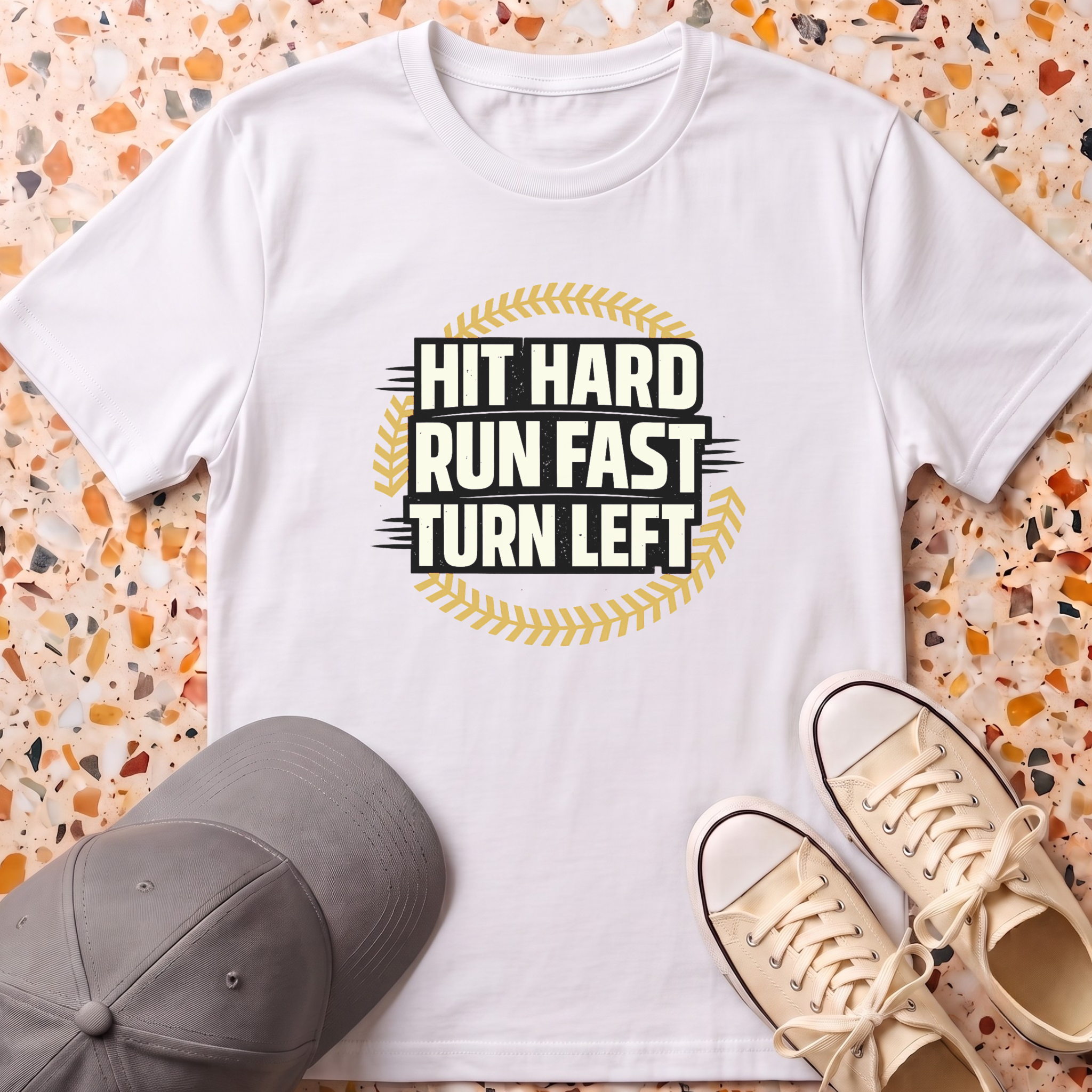 Hit Hard Run Fast Turn Left T-Shirt