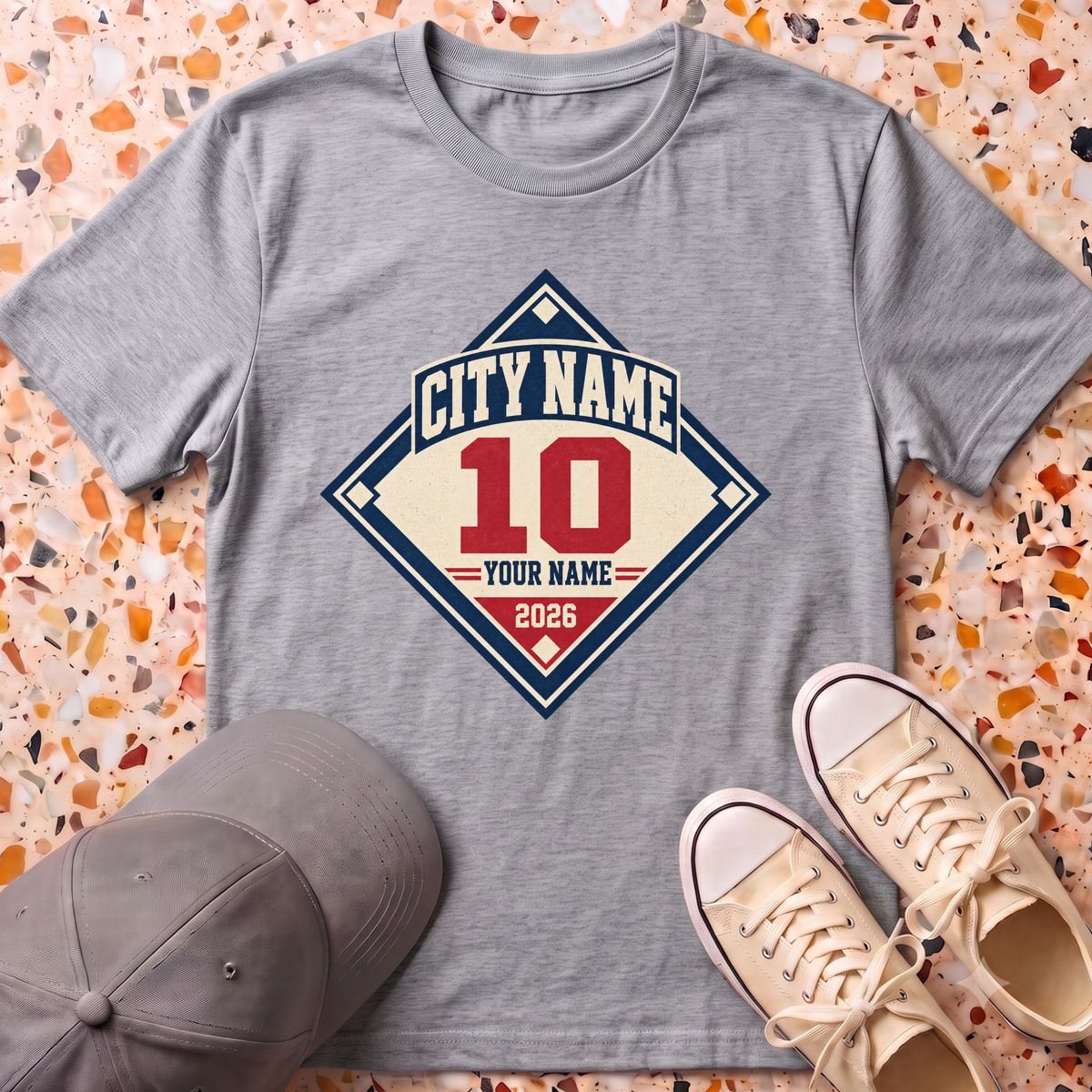 Custom Baseball Diamond T-Shirt