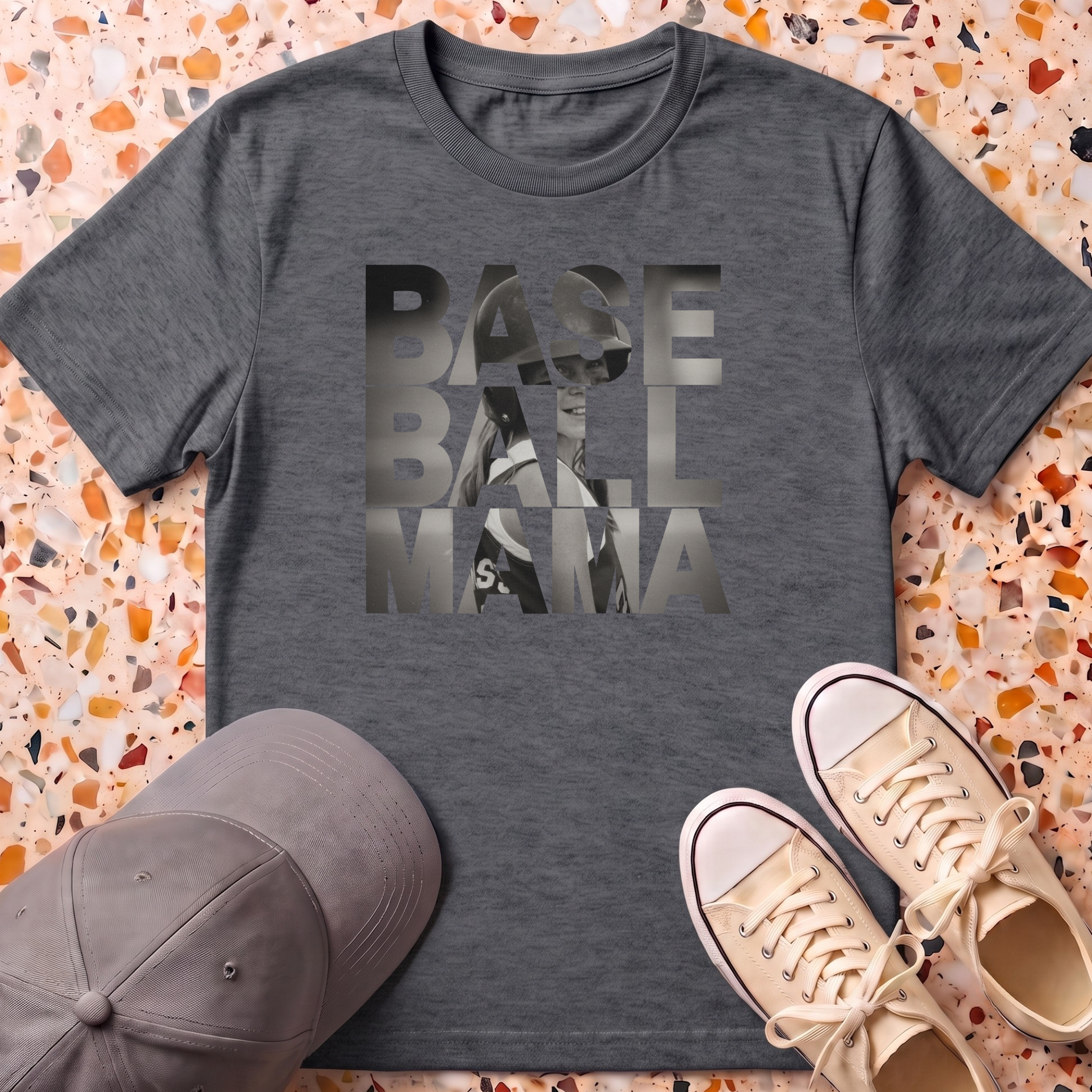 Custom Photo MAMA  Mono T-Shirt