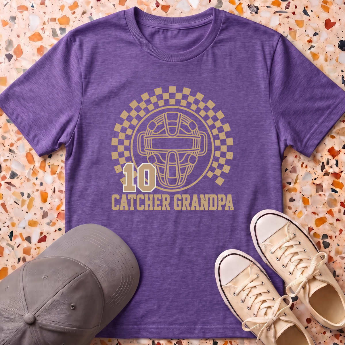 Custom Catcher Grandpa T-Shirt