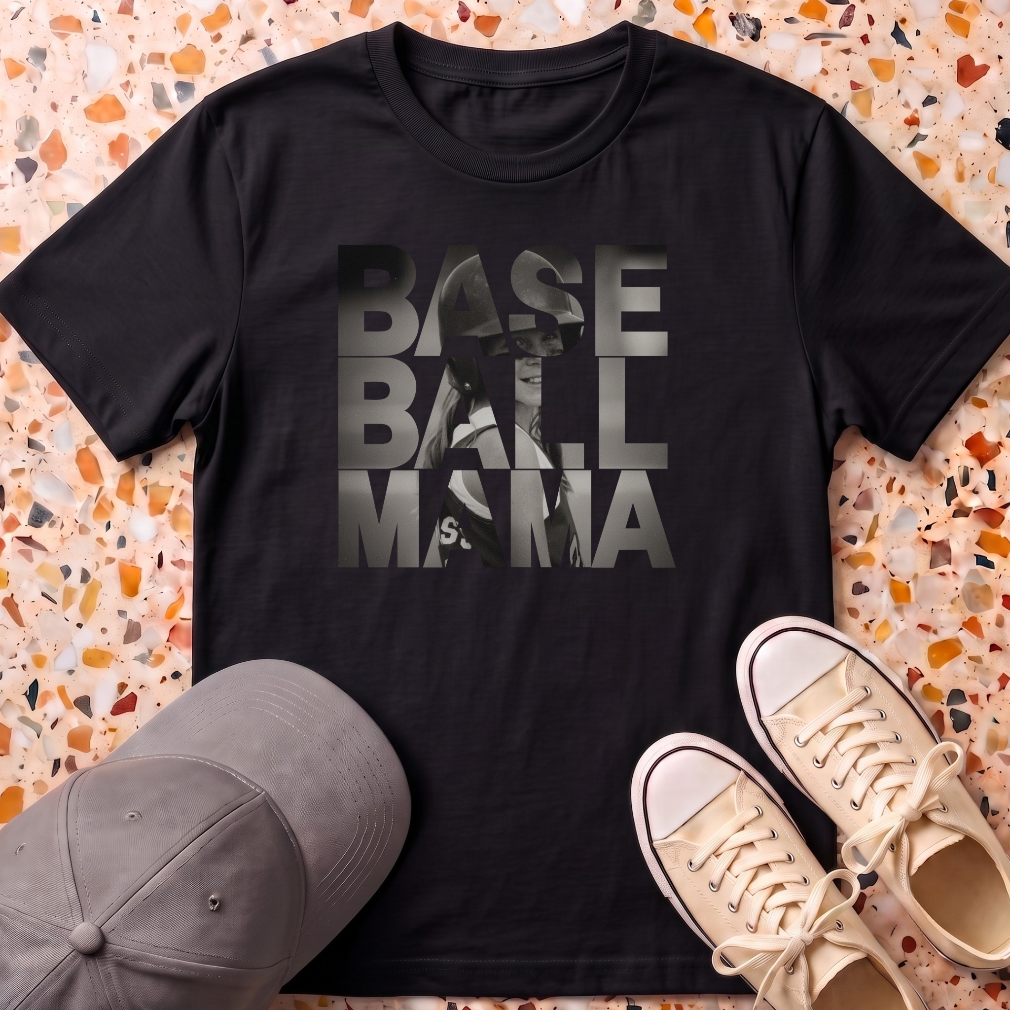 Custom Photo MAMA  Mono T-Shirt