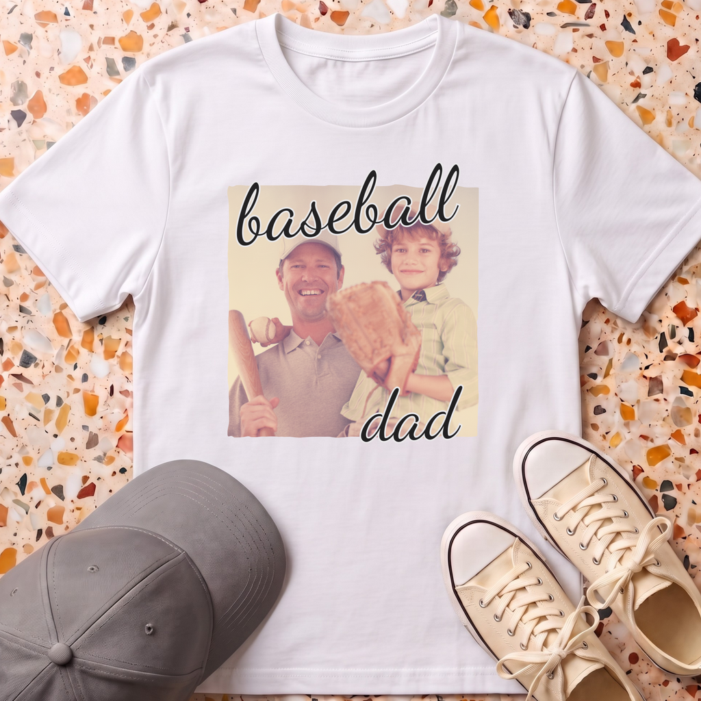 Custom photo Dad Retro T-Shirt