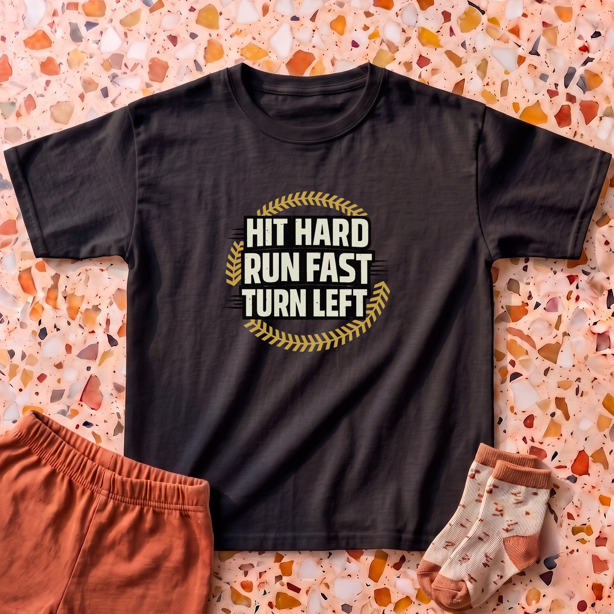 Hit Hard Run Fast Turn Left T-Shirt