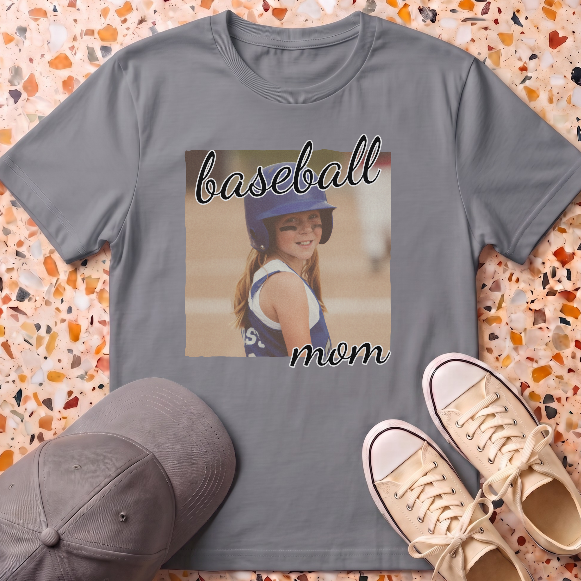 Custom Photo Mom Retro T-Shirt