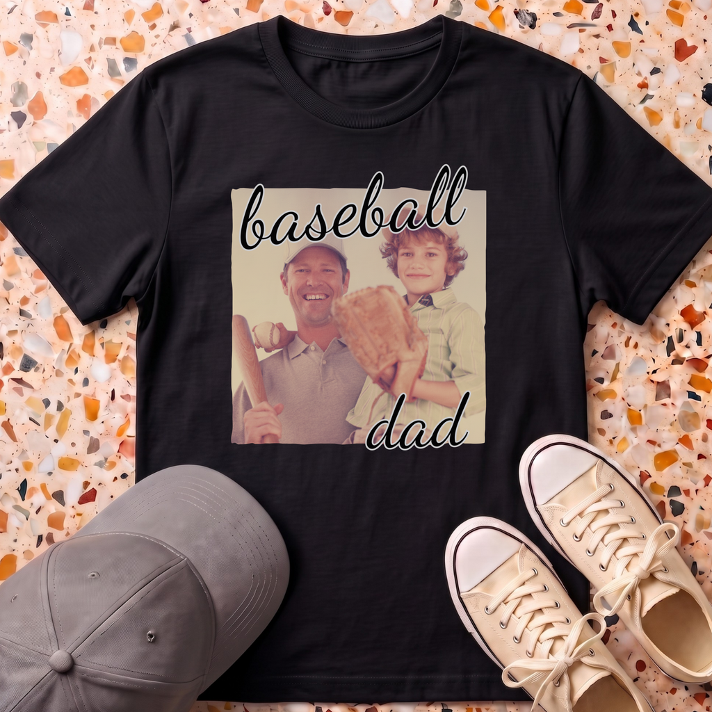 Custom photo Dad Retro T-Shirt