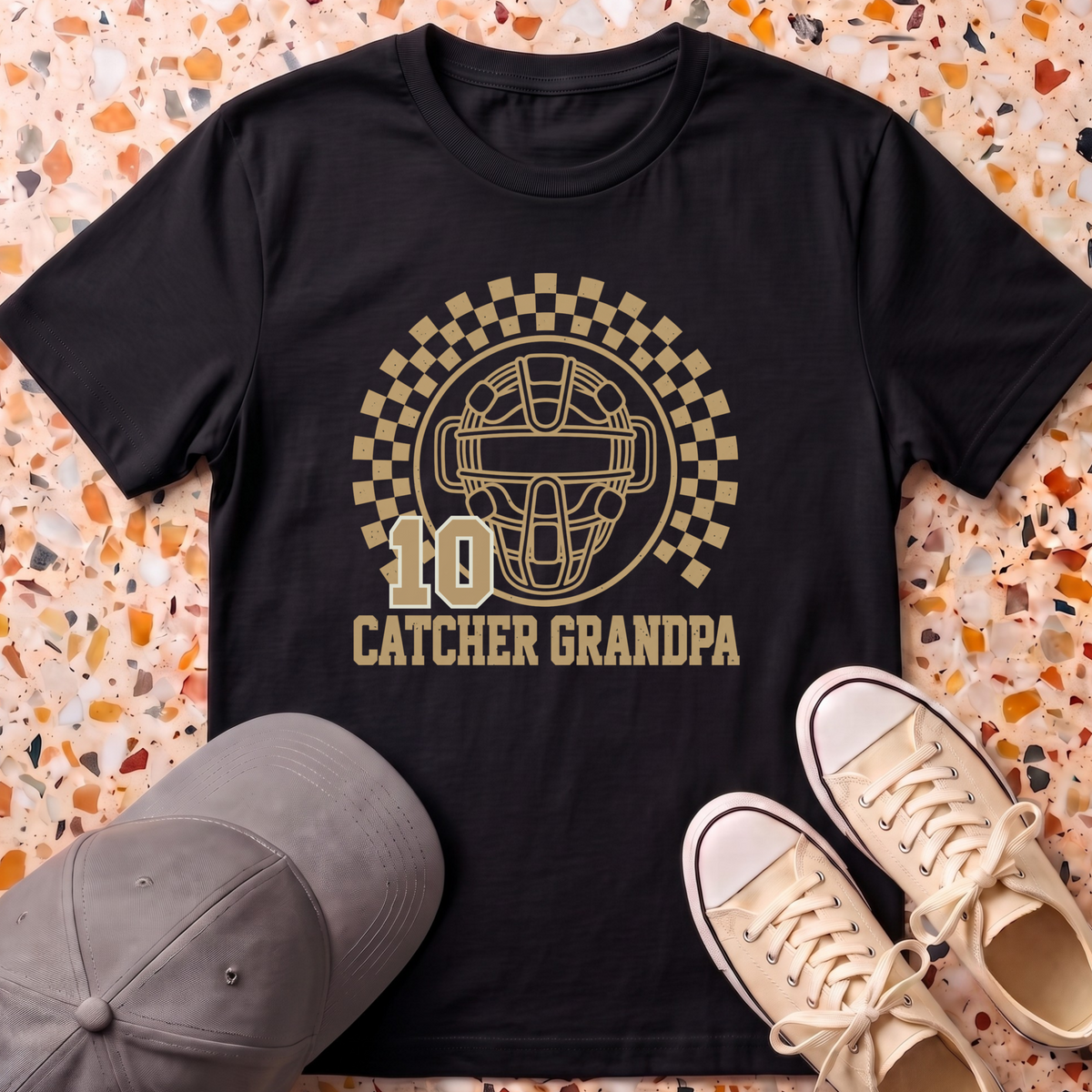 Custom Catcher Grandpa T-Shirt