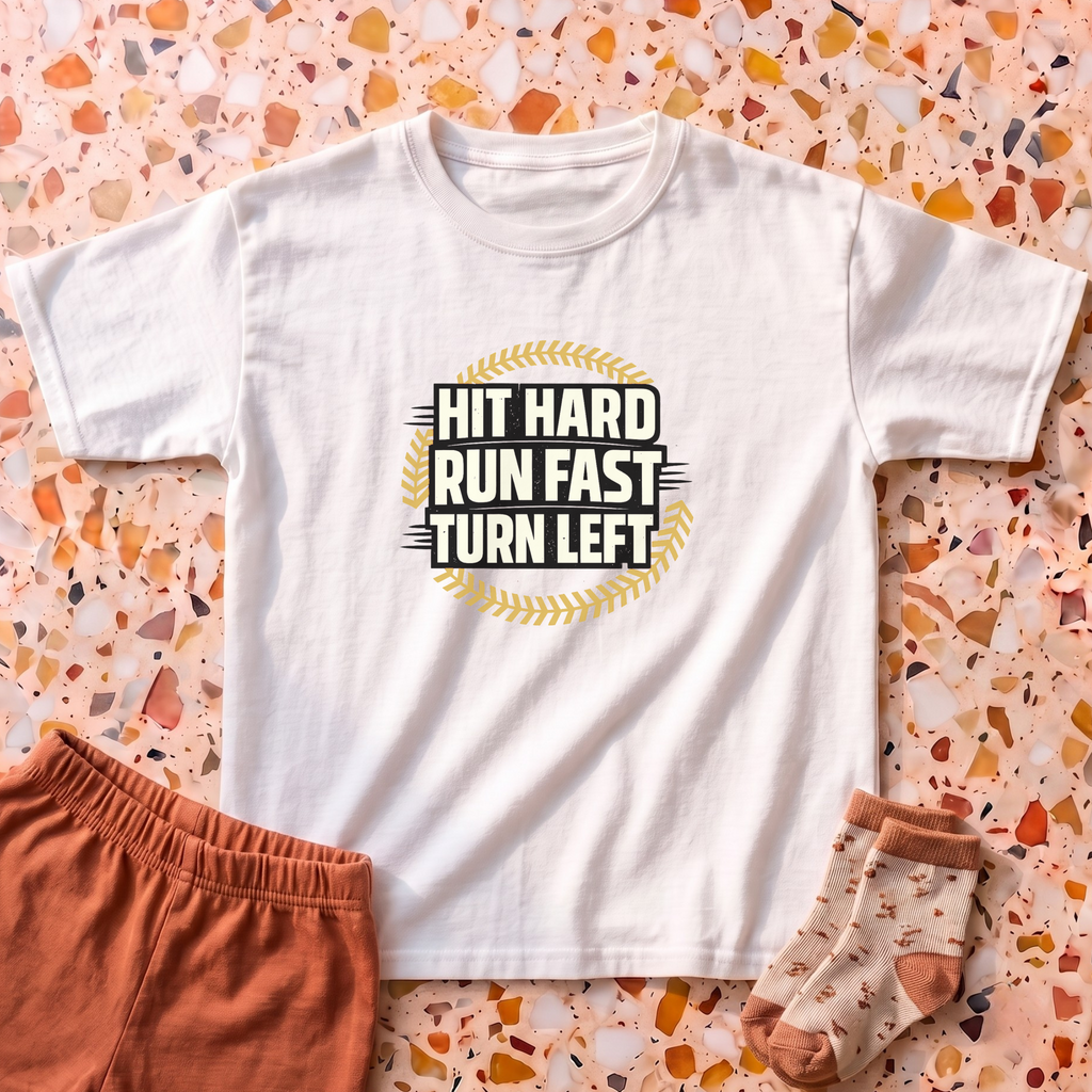 Hit Hard Run Fast Turn Left T-Shirt