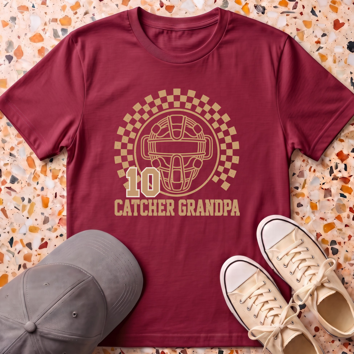 Custom Catcher Grandpa T-Shirt