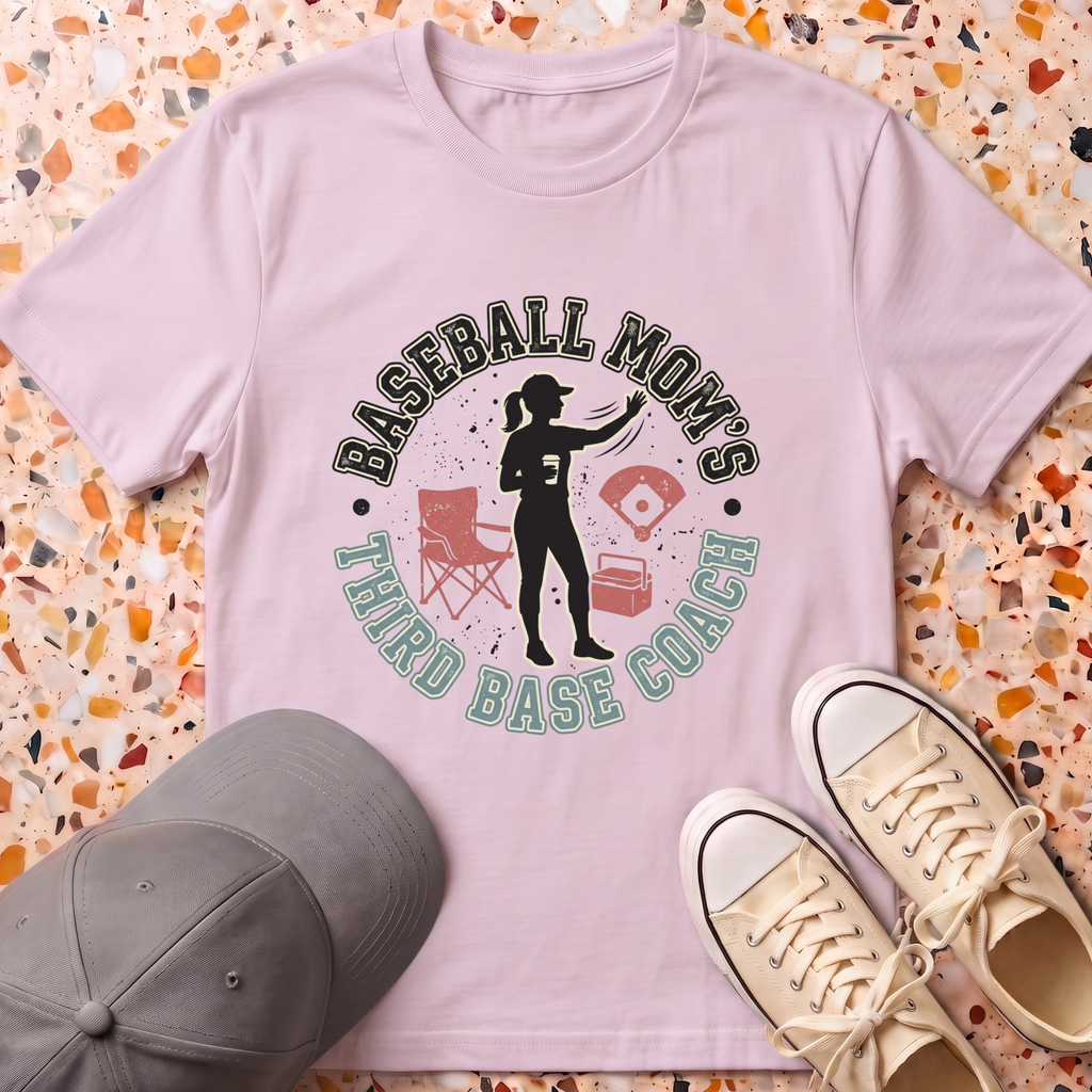 Mom's Third Base Coach T-Shirt