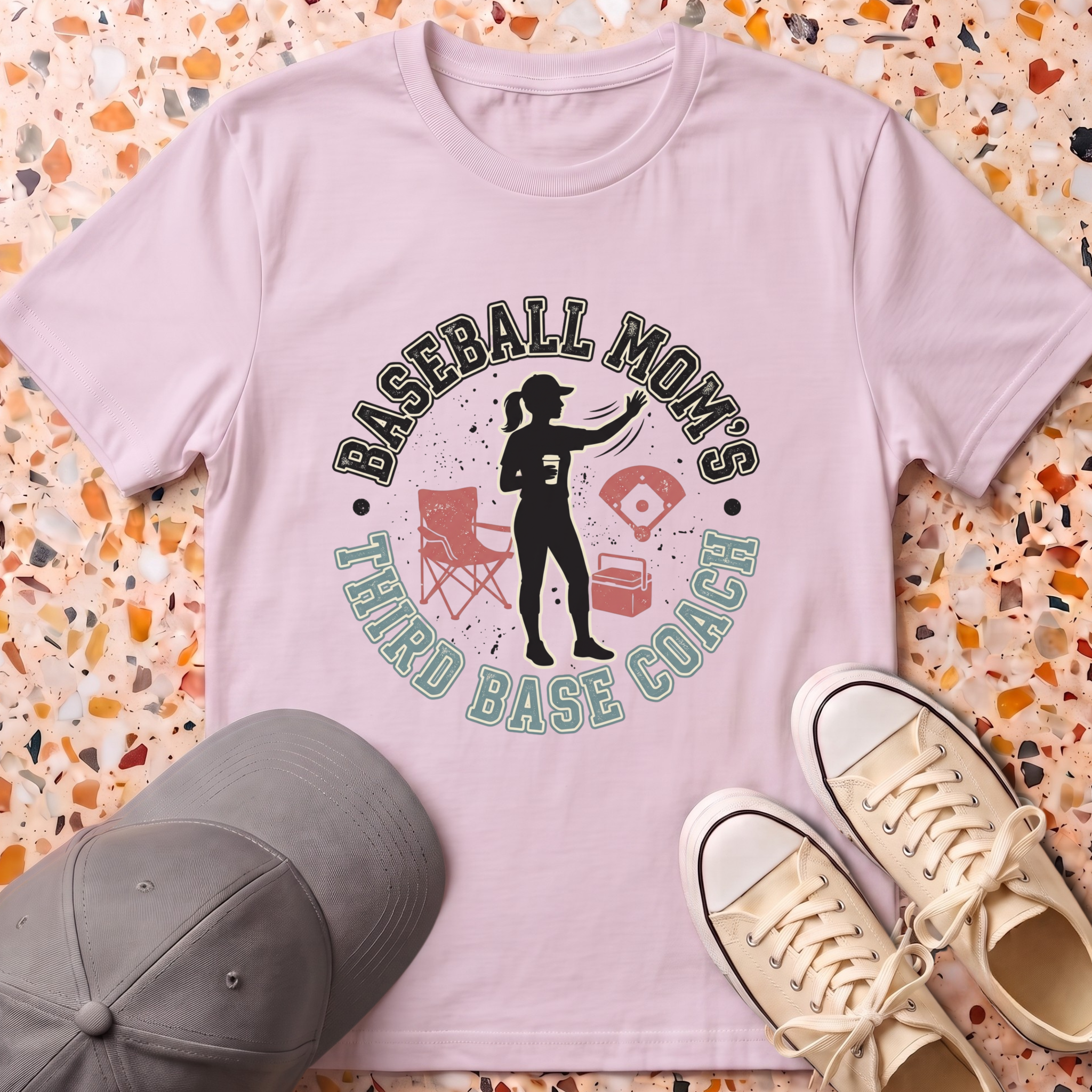 Mom's Third Base Coach T-Shirt
