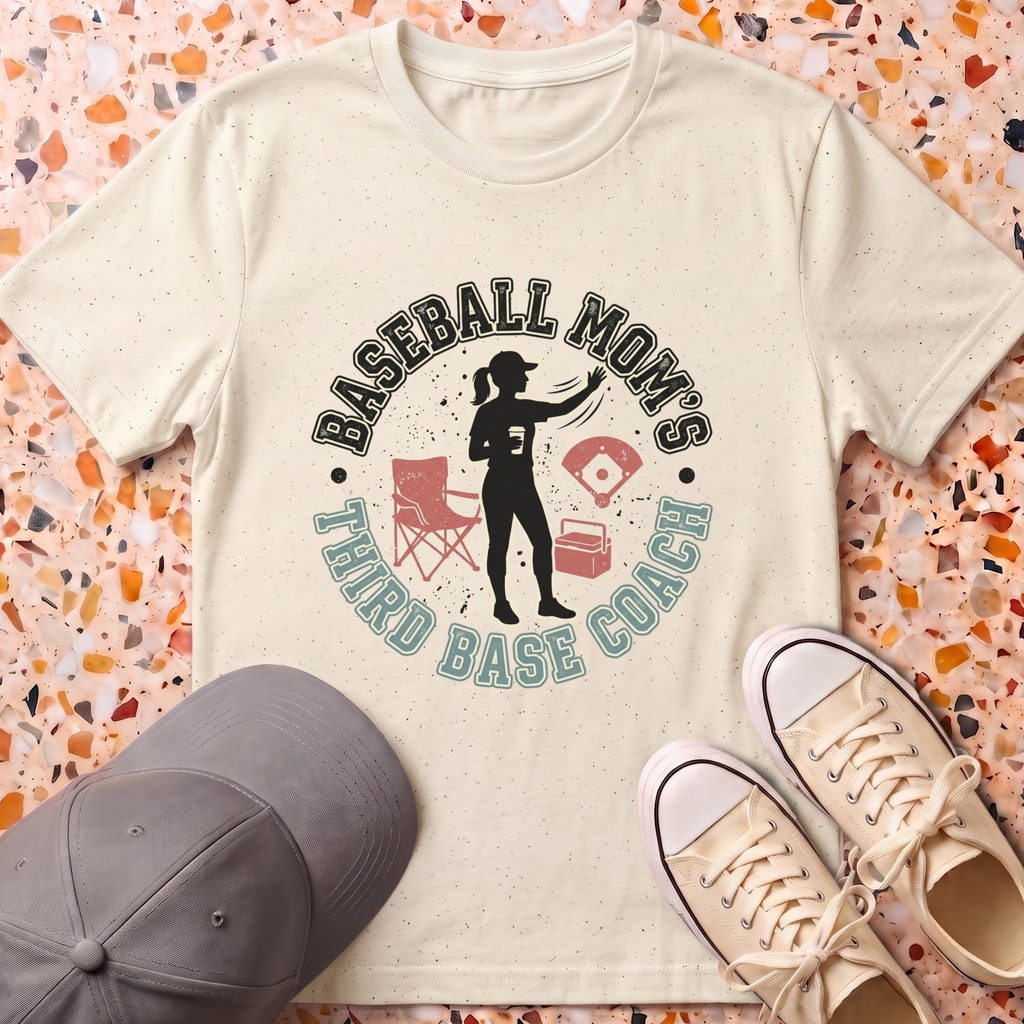 Mom's Third Base Coach T-Shirt