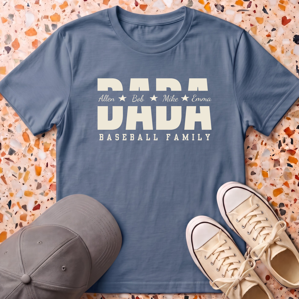 Custom 3 or 4 Name DADA T-Shirt