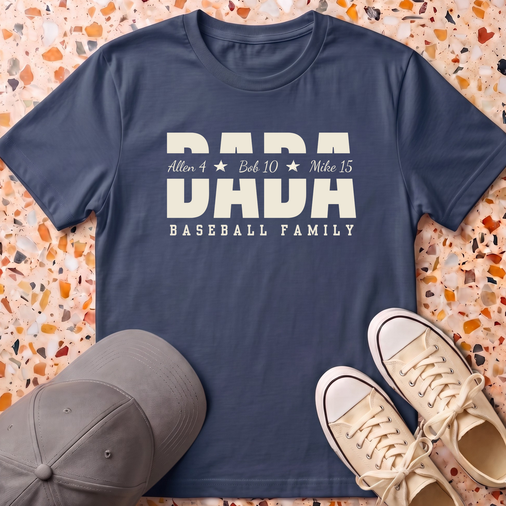 Custom 3 or 4 Name DADA T-Shirt