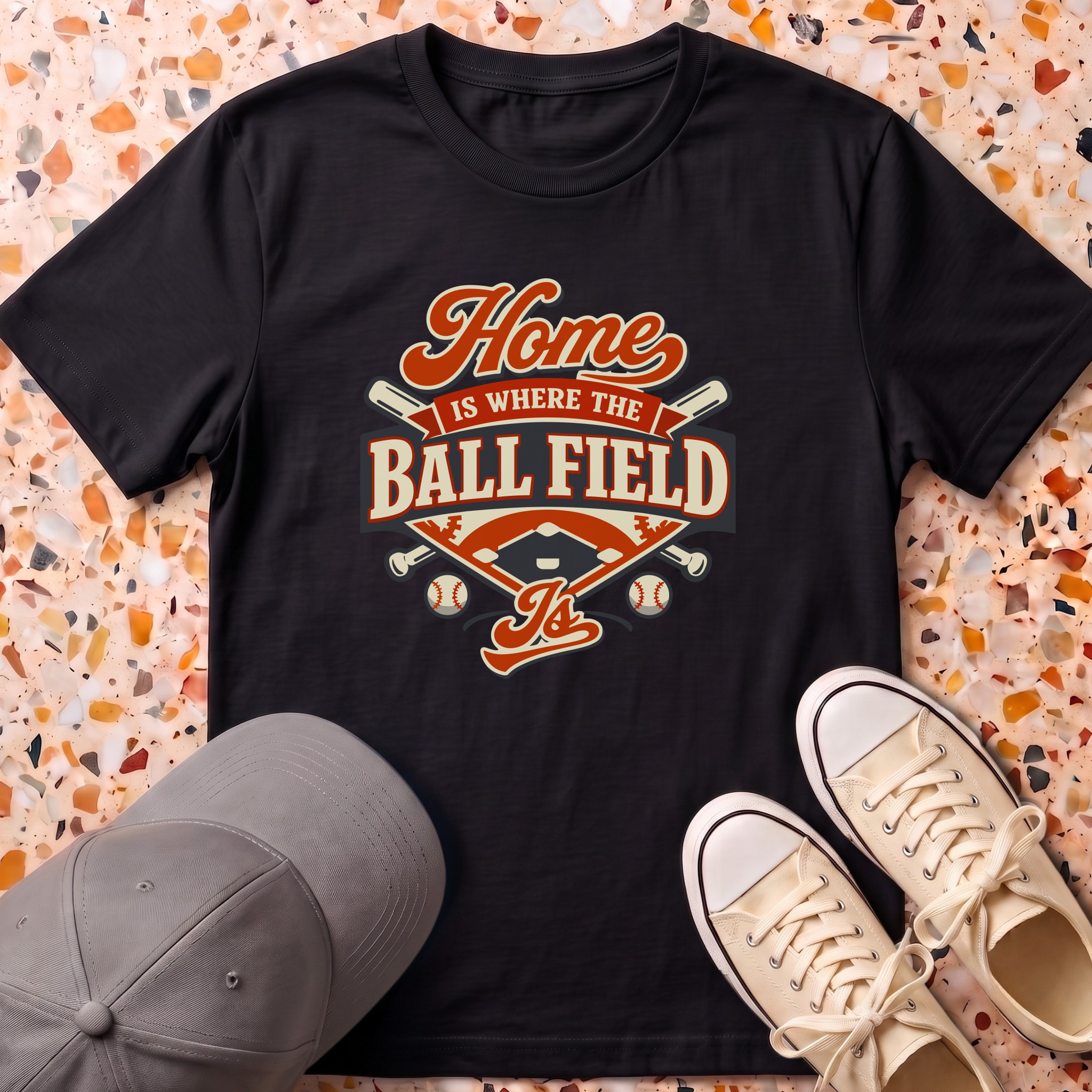 Home Is Where The Ball field Is T-Shirt