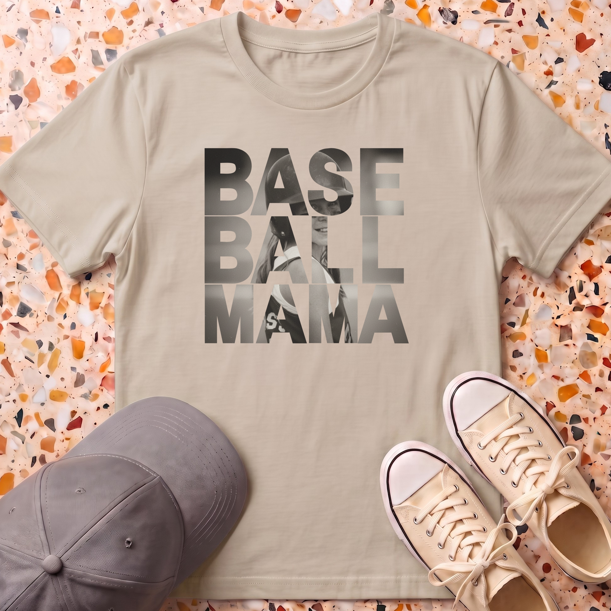 Custom Photo MAMA  Mono T-Shirt