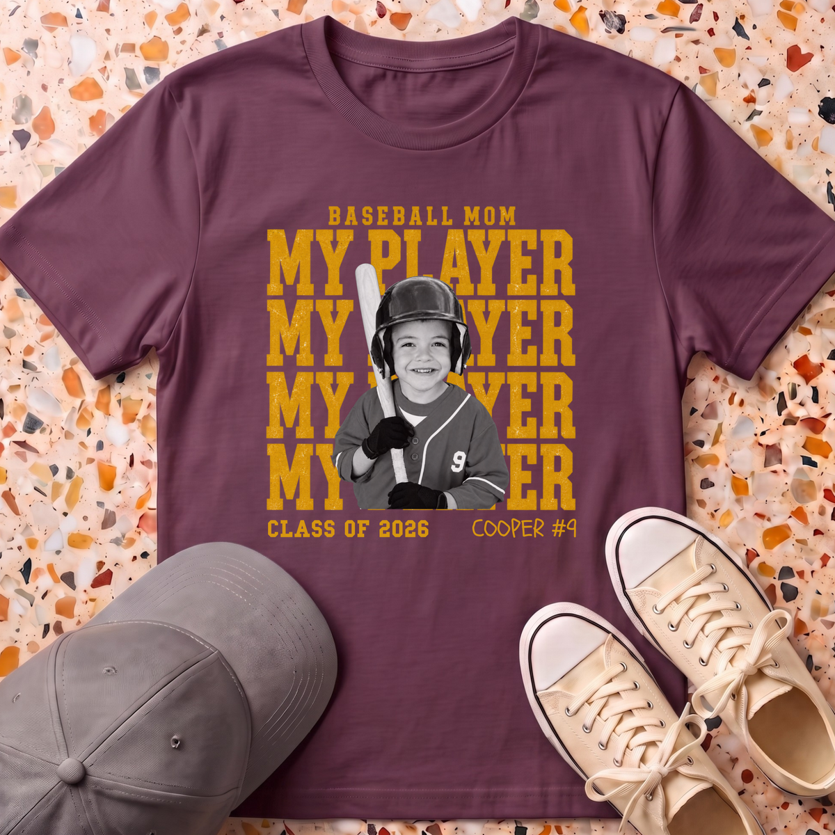 Custom Baseball Mom T-Shirt