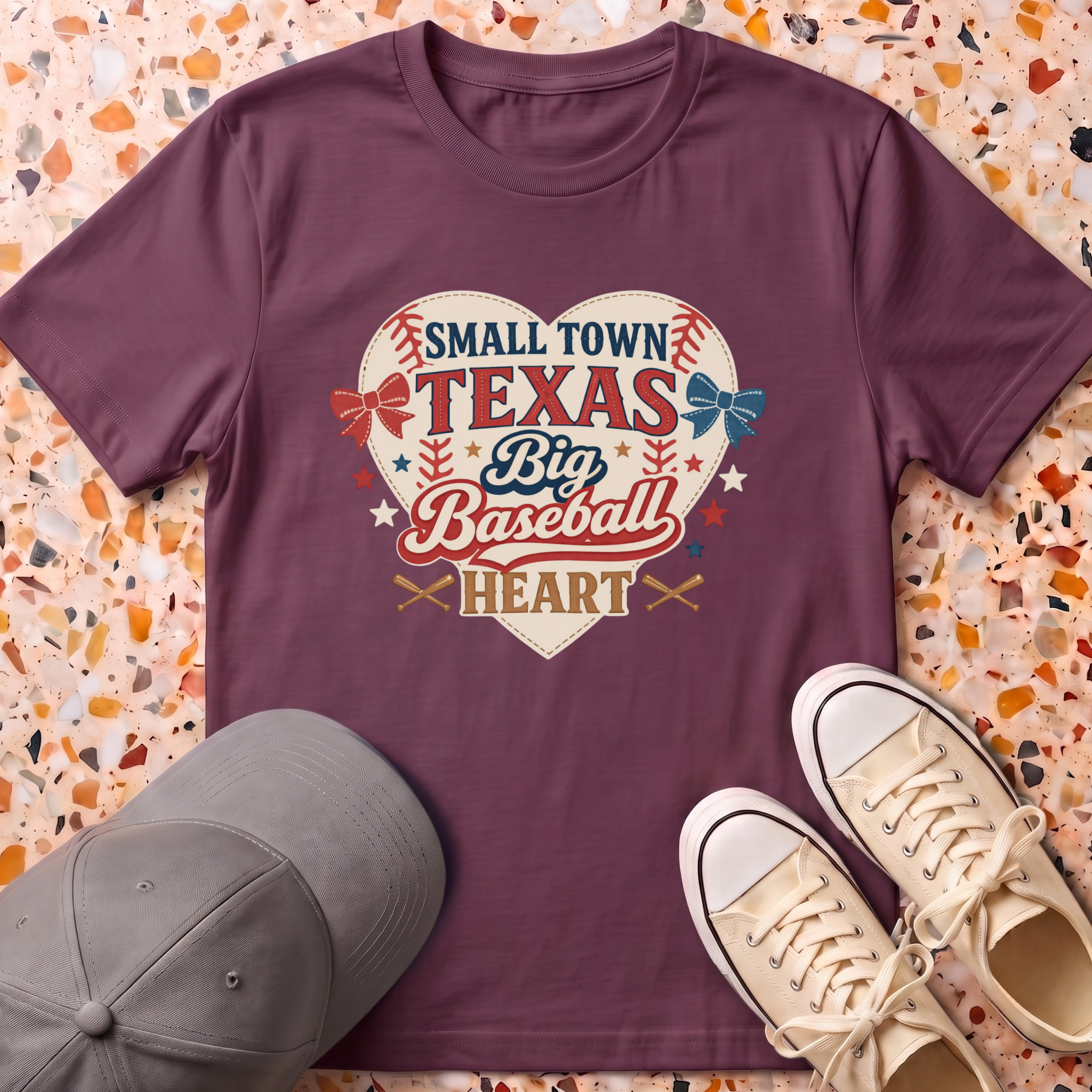 Texas Baseball Big Heart T-Shirt