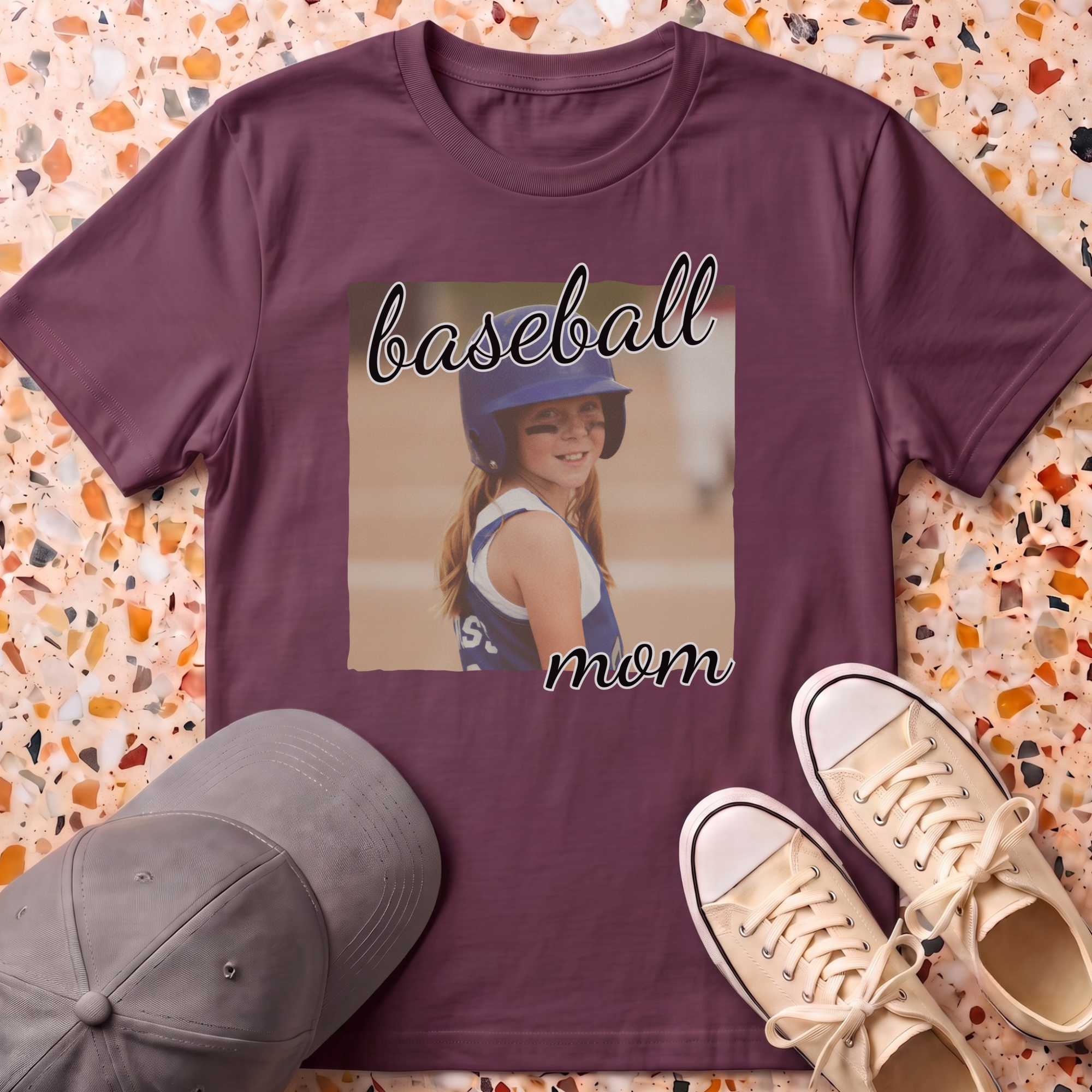 Custom Photo Mom Retro T-Shirt