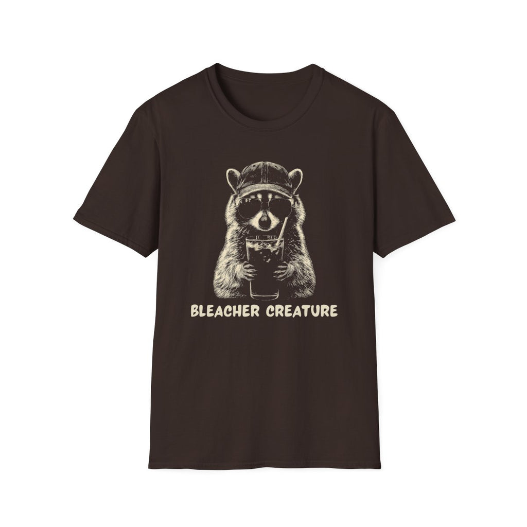 Racoon Iced coffee BLEACHER CREATURE T-Shirt