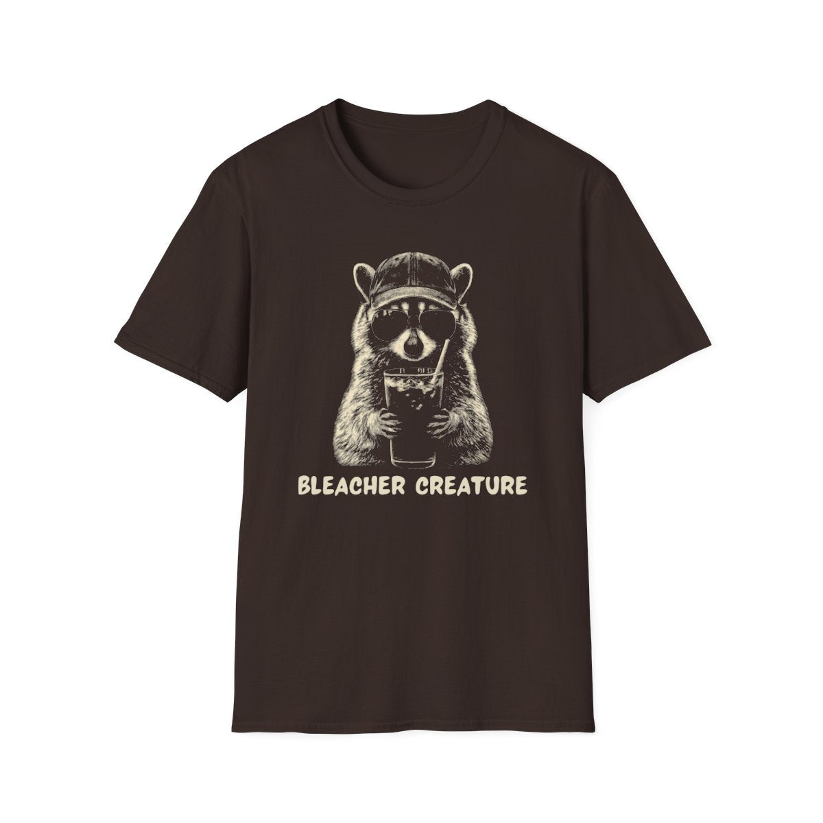 Racoon Iced coffee BLEACHER CREATURE T-Shirt