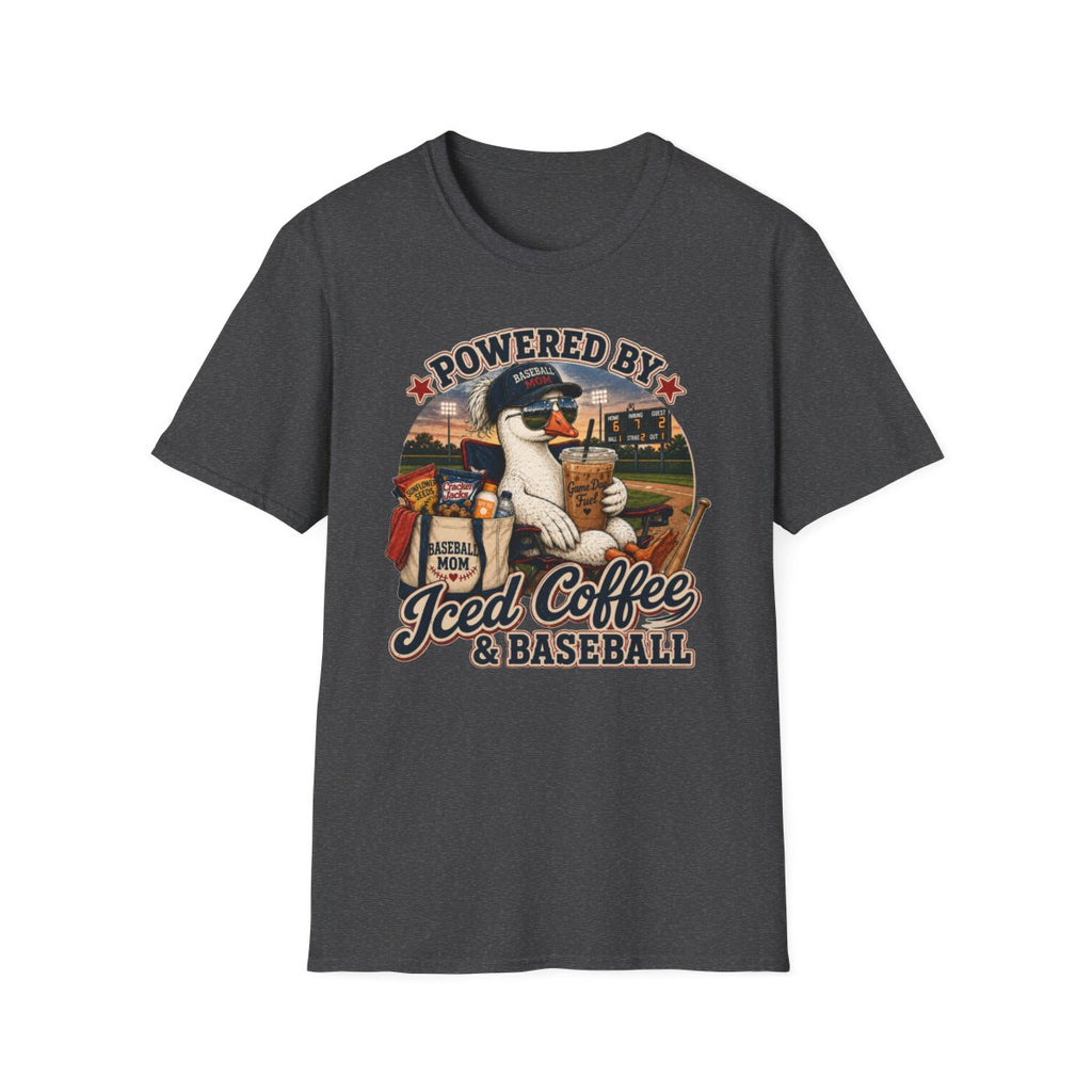 POWERD BY Iced Coffee & BASEBALL T-Shirt