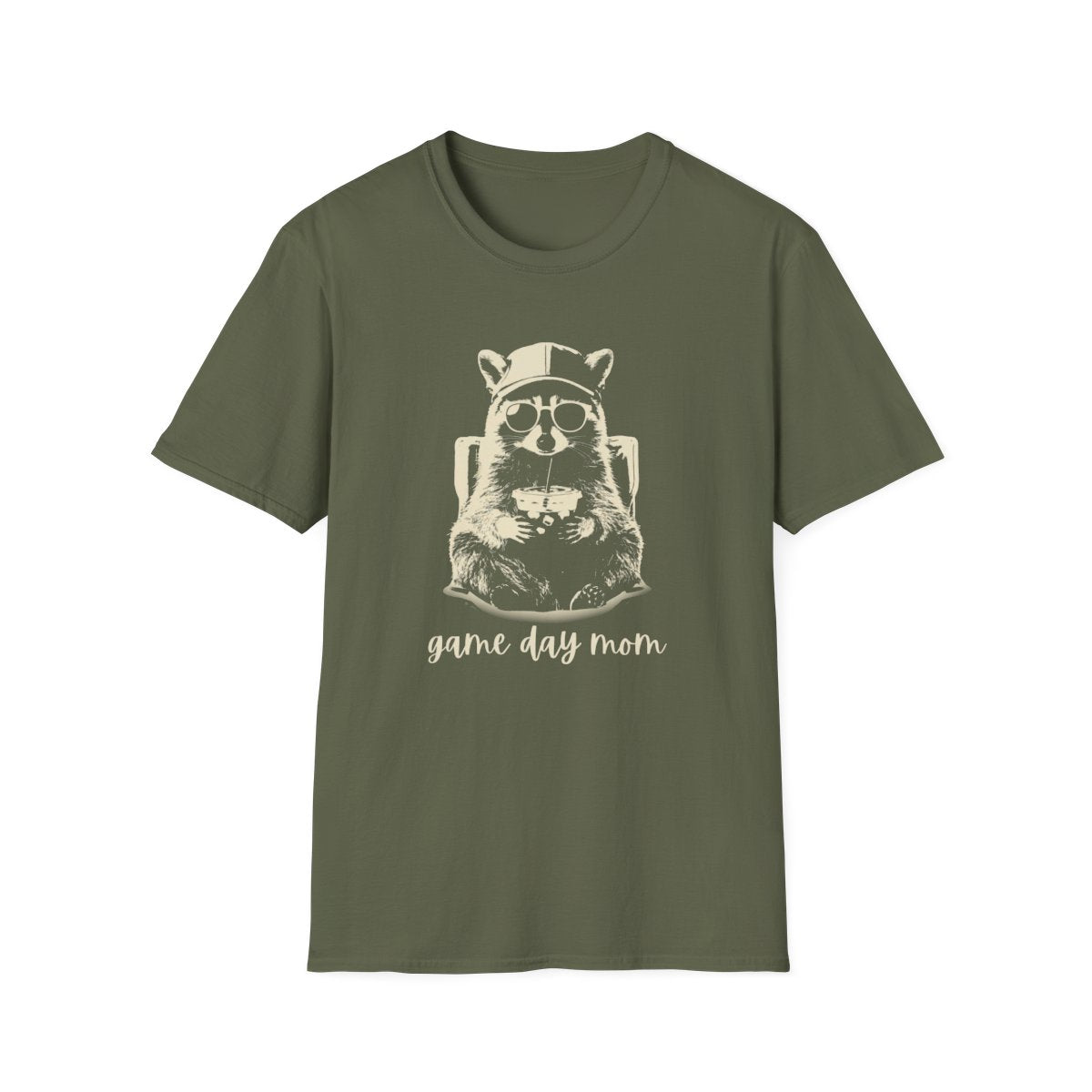 Racoon Iced coffee game day mom T-Shirt