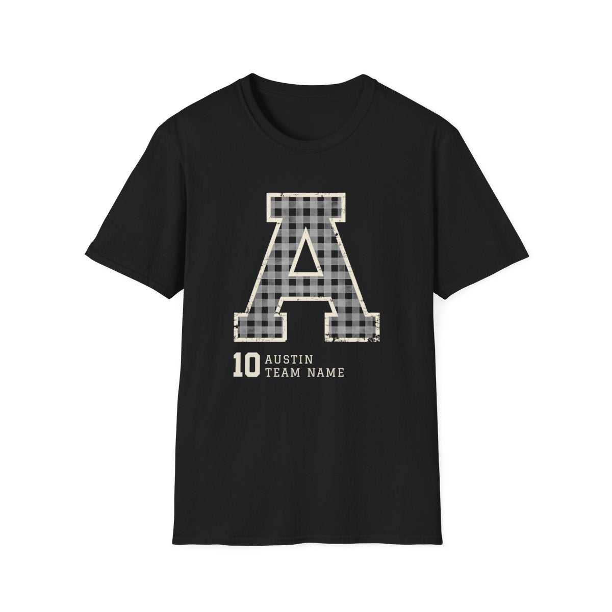 Custom Baseball T-Shirt – Personalized Name, Number & Initial