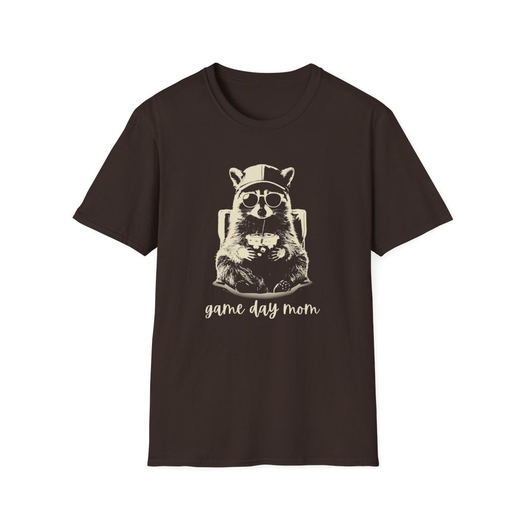 Racoon Iced coffee game day mom T-Shirt