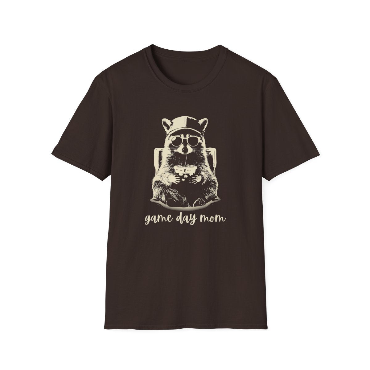 Racoon Iced coffee game day mom T-Shirt