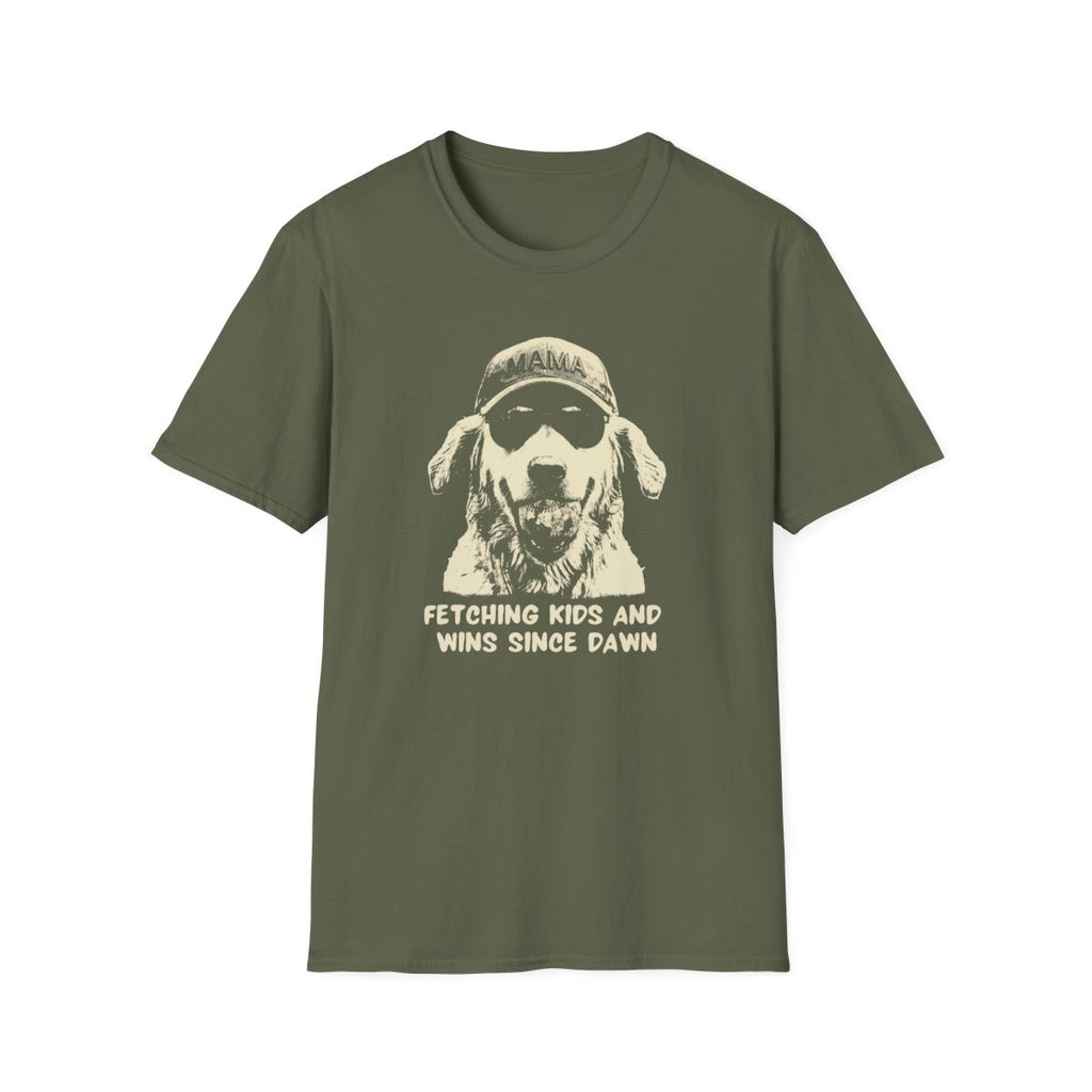 mama dog T-shirt Fetching Kids & Wins Since Dawn