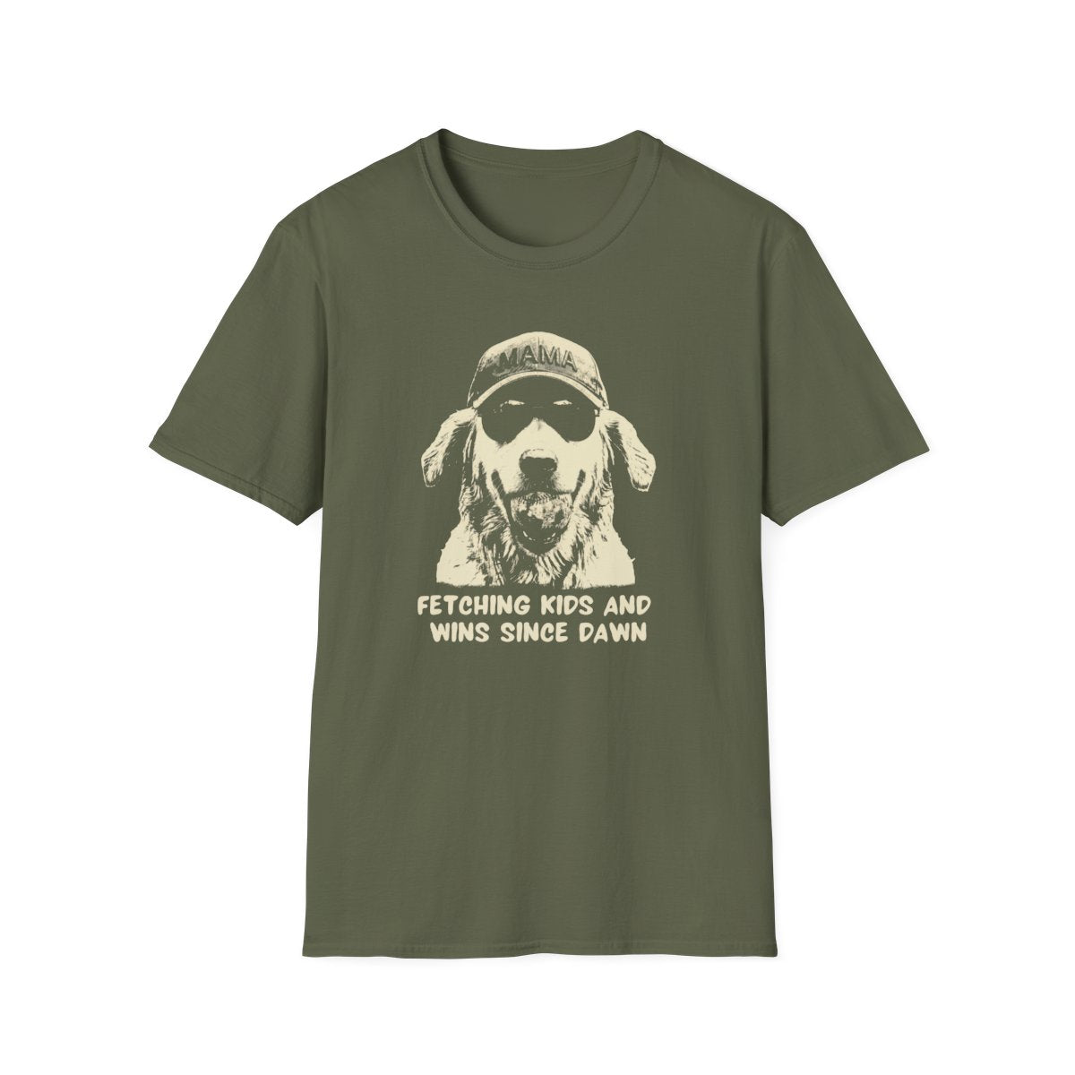 mama dog T-shirt Fetching Kids & Wins Since Dawn