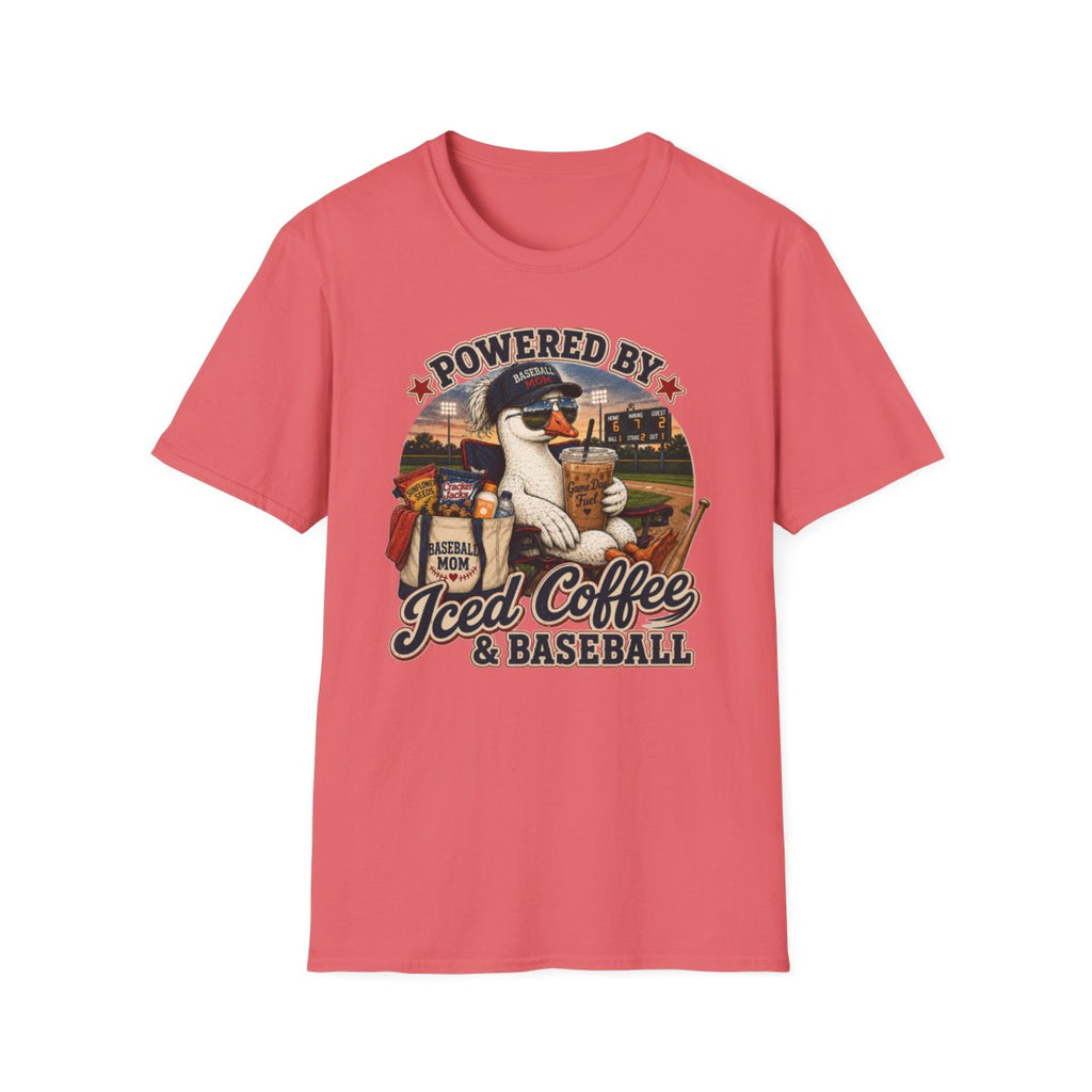 POWERD BY Iced Coffee & BASEBALL T-Shirt
