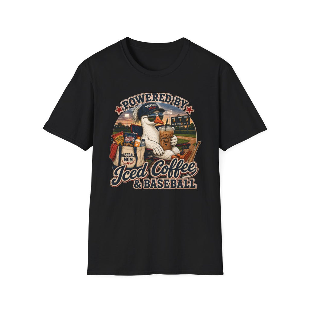POWERD BY Iced Coffee & BASEBALL T-Shirt