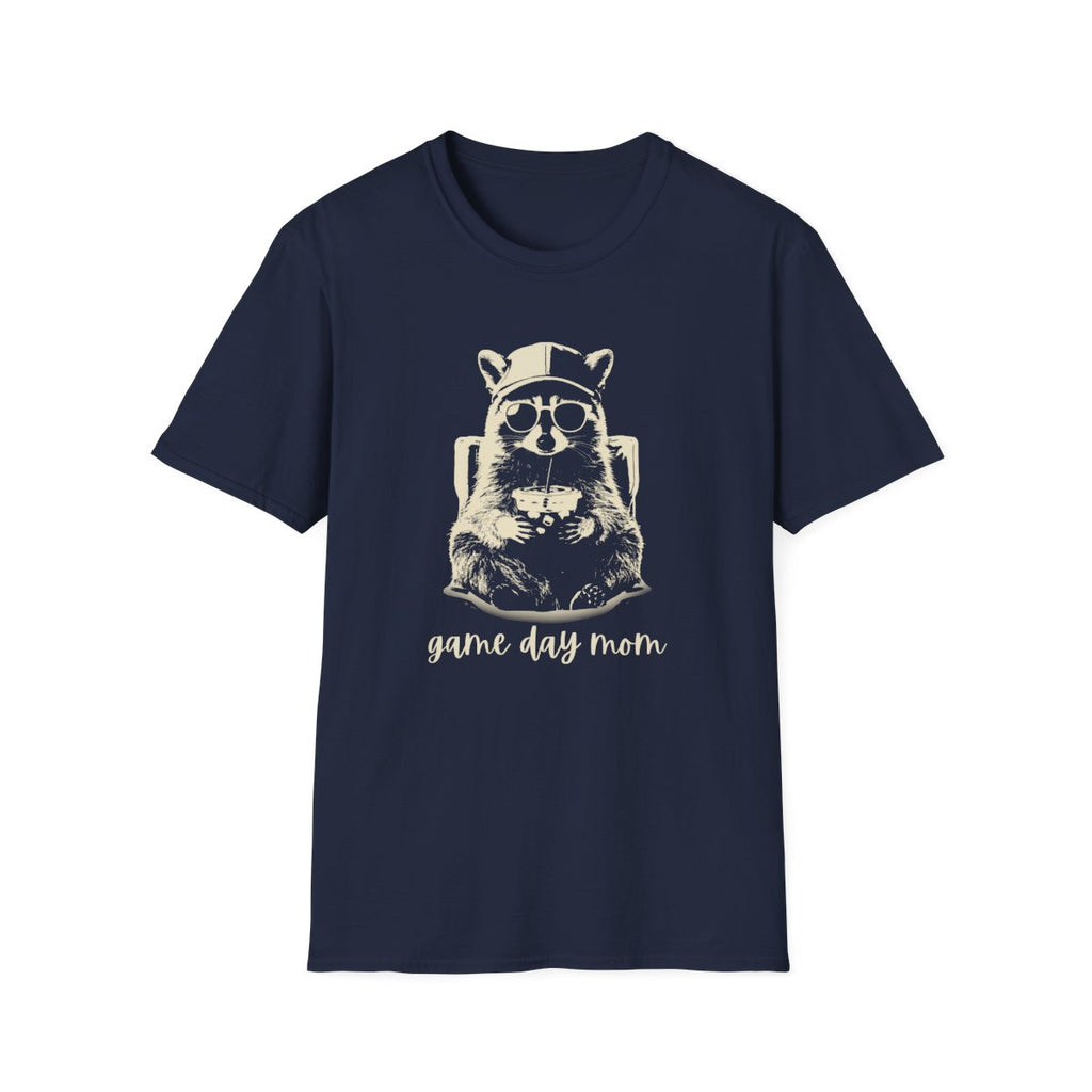 Racoon Iced coffee game day mom T-Shirt