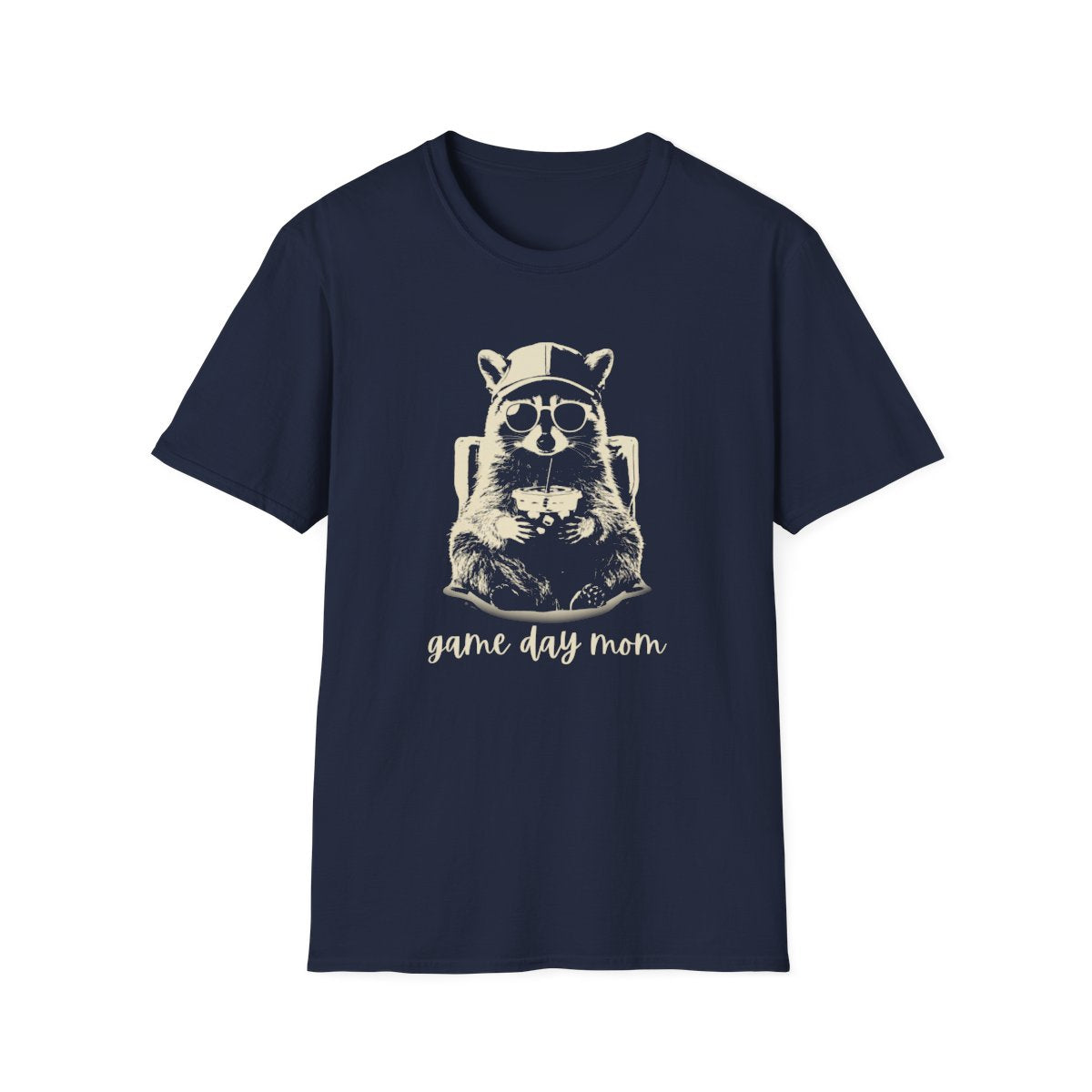 Racoon Iced coffee game day mom T-Shirt