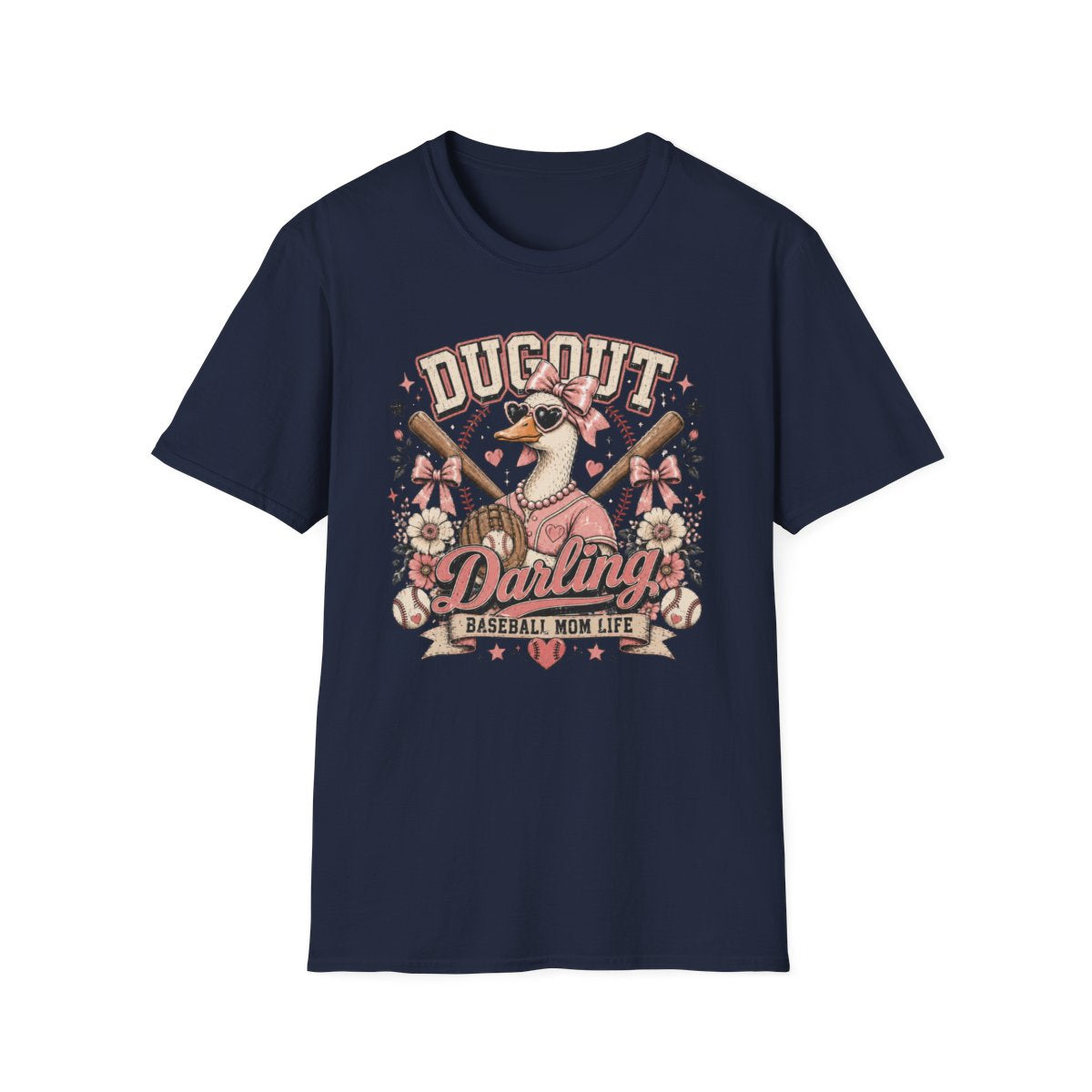 DUGOUT Darling BASEBALL MOM LIFE T-Shirt