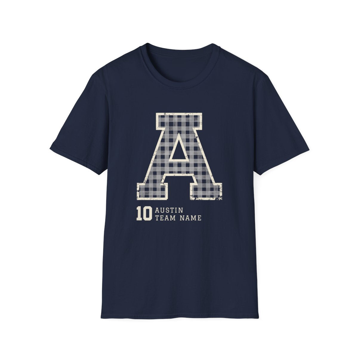 Custom Baseball T-Shirt – Personalized Name, Number & Initial