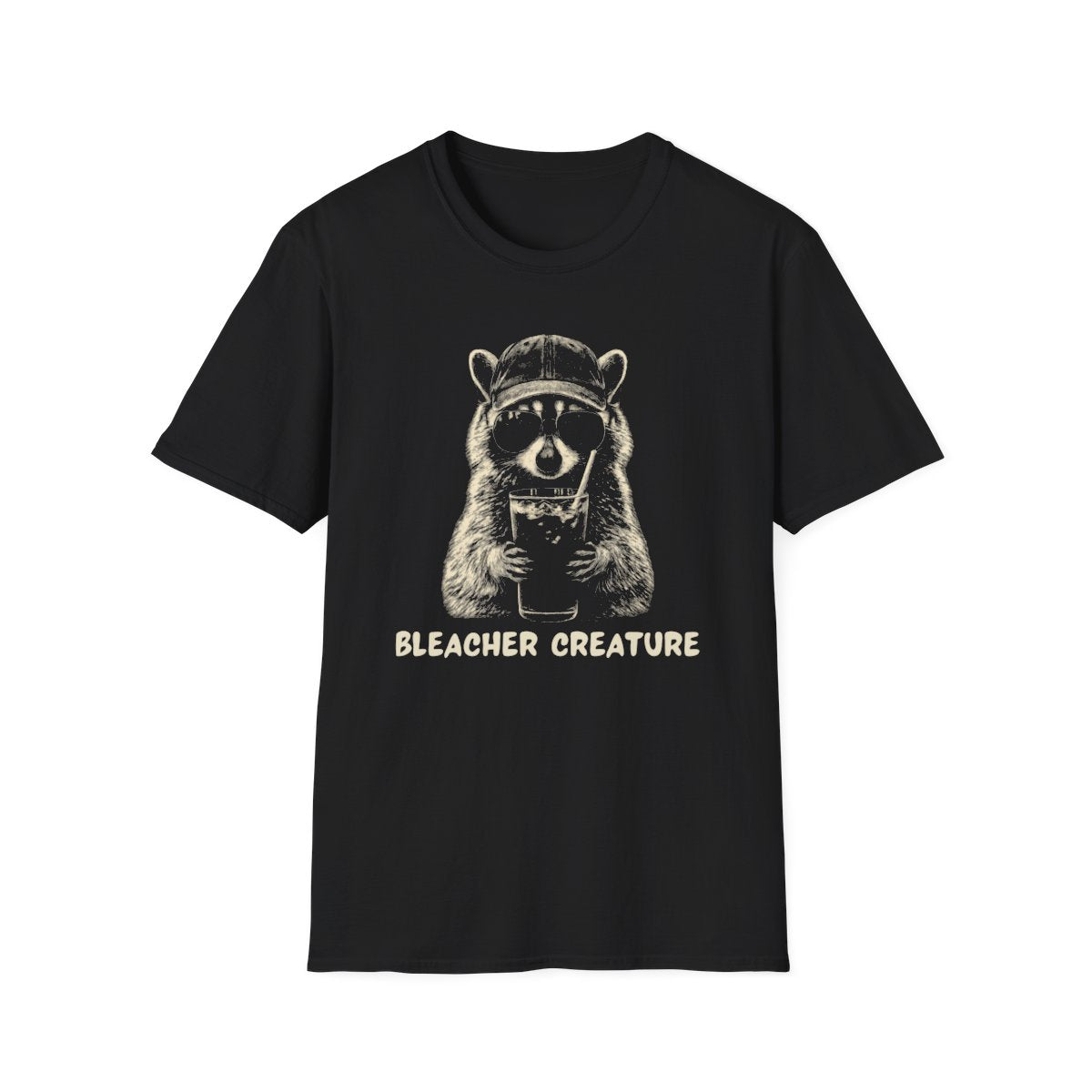 Racoon Iced coffee BLEACHER CREATURE T-Shirt